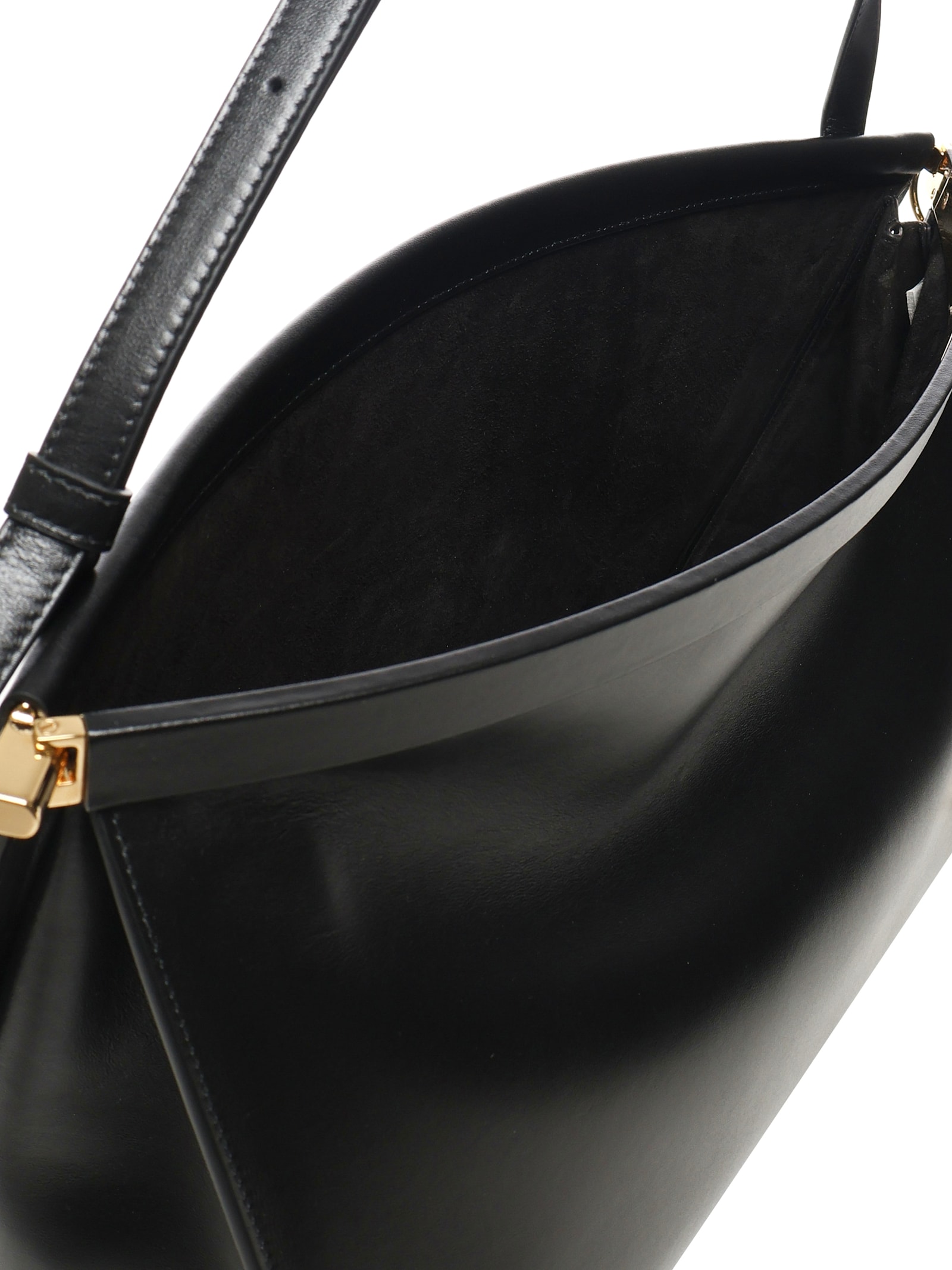 Alaïa Alaia Women Le Click East West Large Leather Shoulder Bag In Black