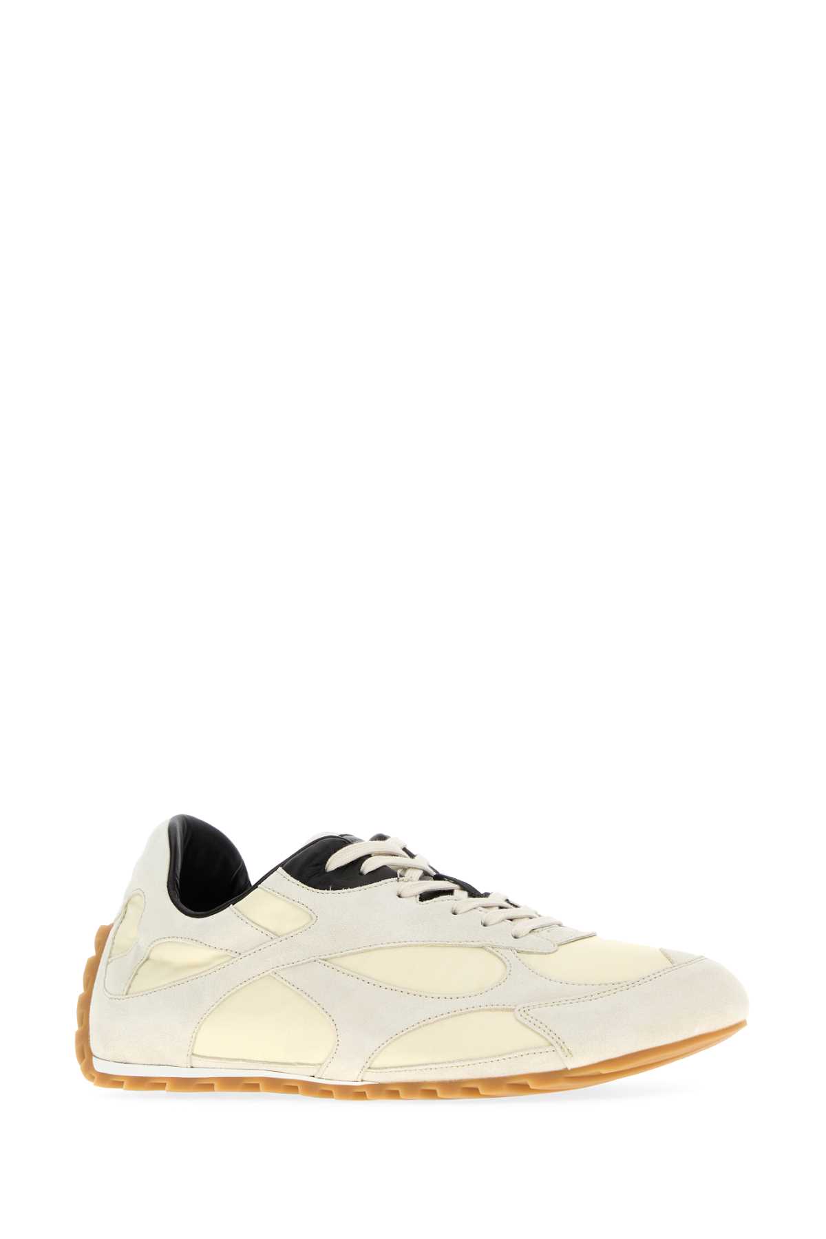 Bottega Veneta Sea Salt Suede And Nylon Orbit Flash Sneakers In Multi
