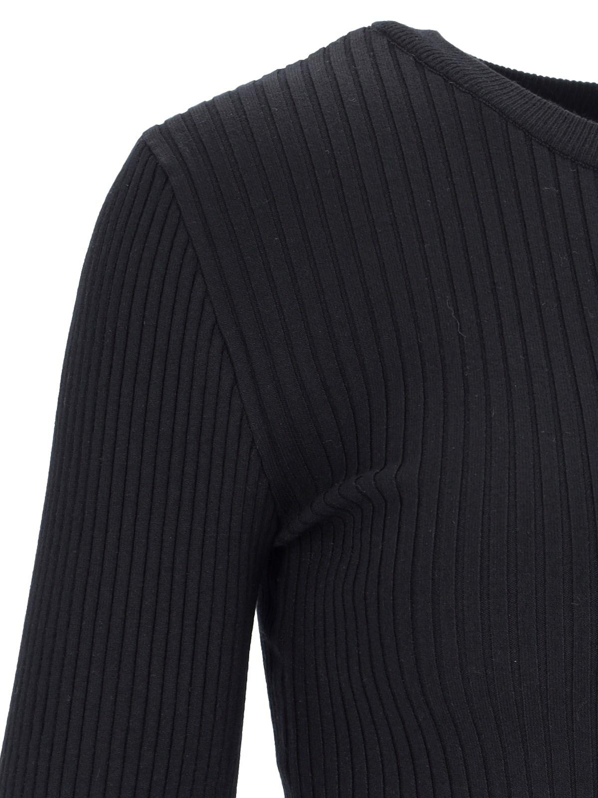 Shop Courrèges Ribbed Sweater In Nero