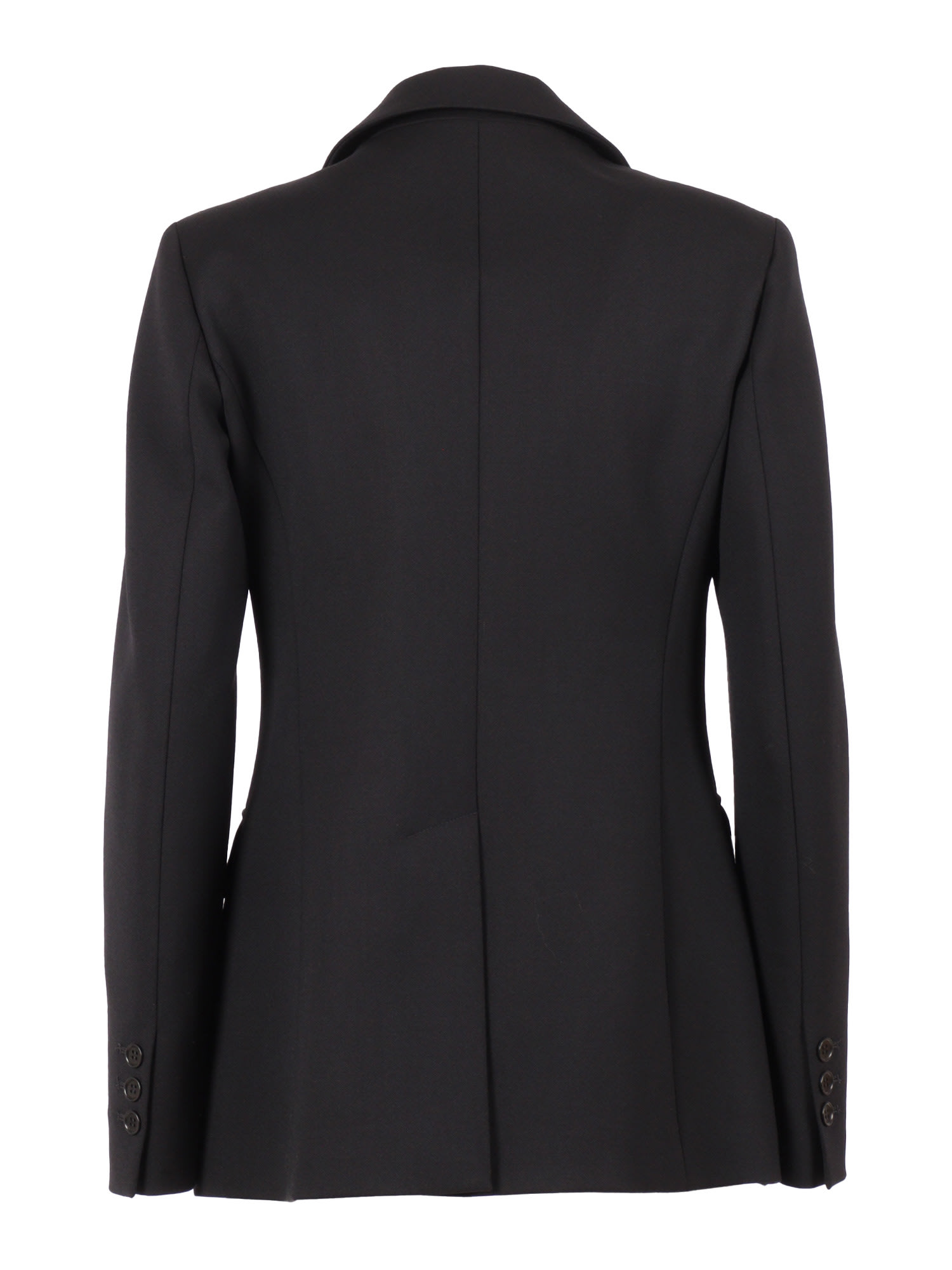 P.a.r.o.s.h Fitted Blazer With Classic Lapel In Black