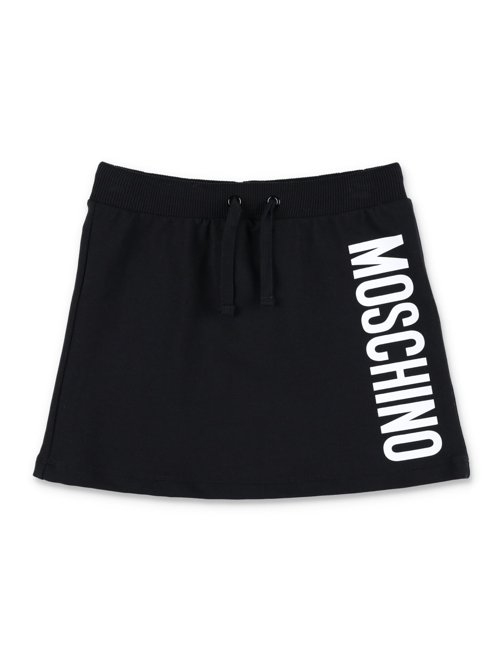 Shop Moschino Logo Skirt In Nero