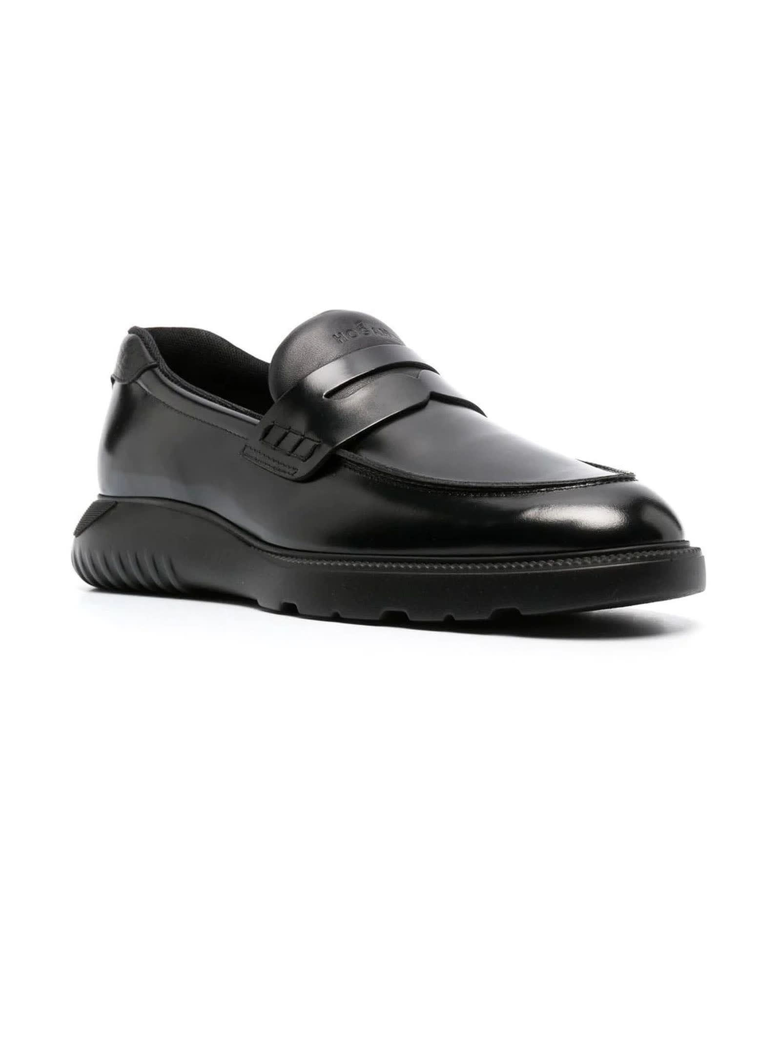 Shop Hogan Flat Shoes Black