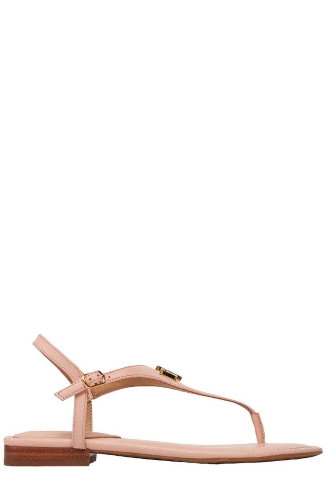 Logo Plaque Thong Sandals