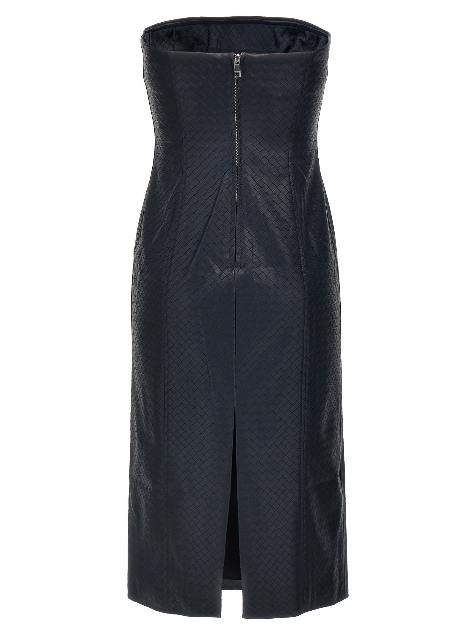 Shop Rotate Birger Christensen Midi Braided Dress In Blue