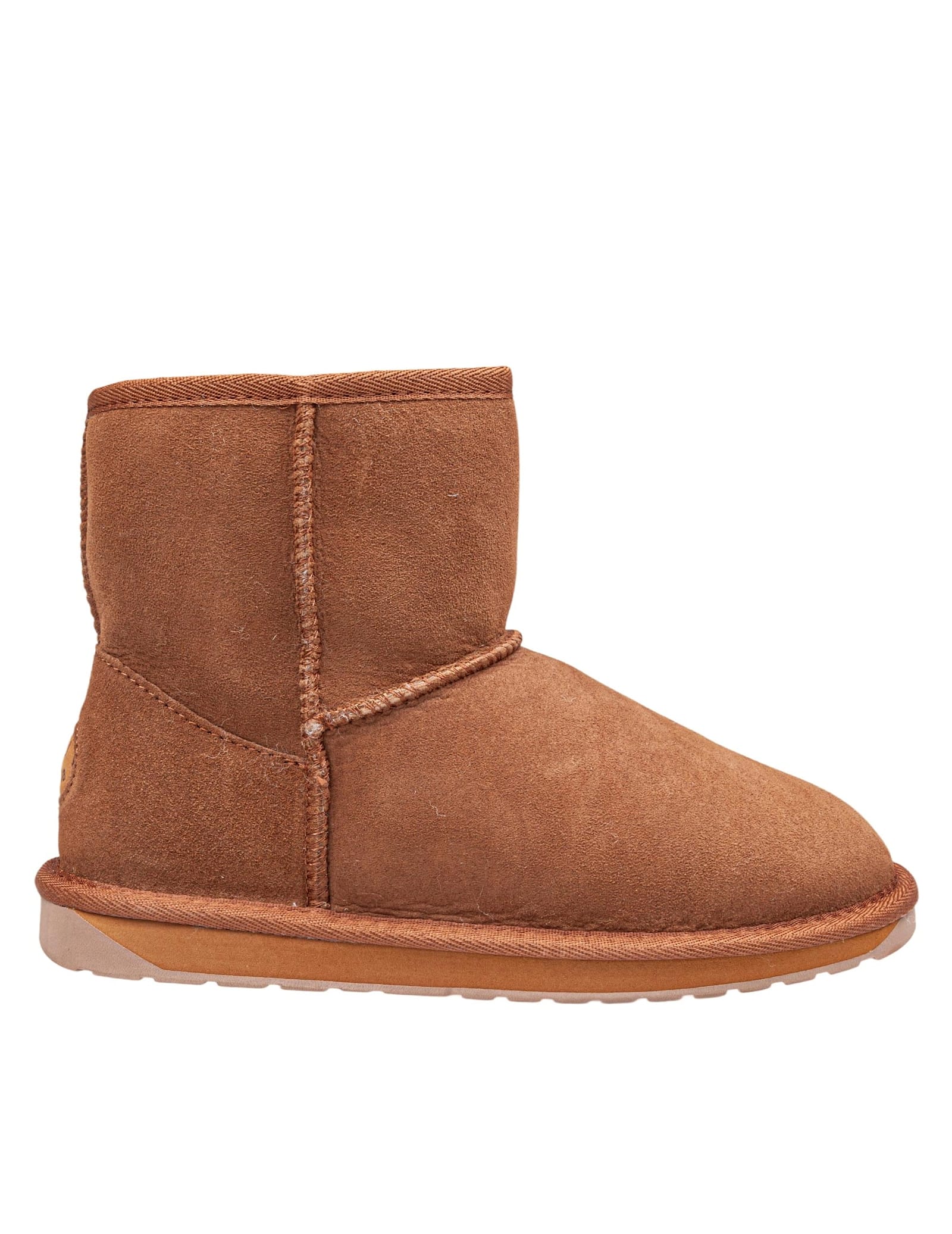 Stinger Mini Ankle Boot In Suede Color Chestnut