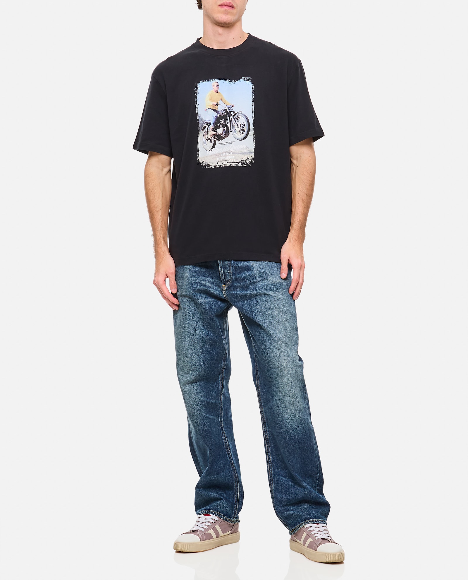 Shop Barbour T-shirt In Black