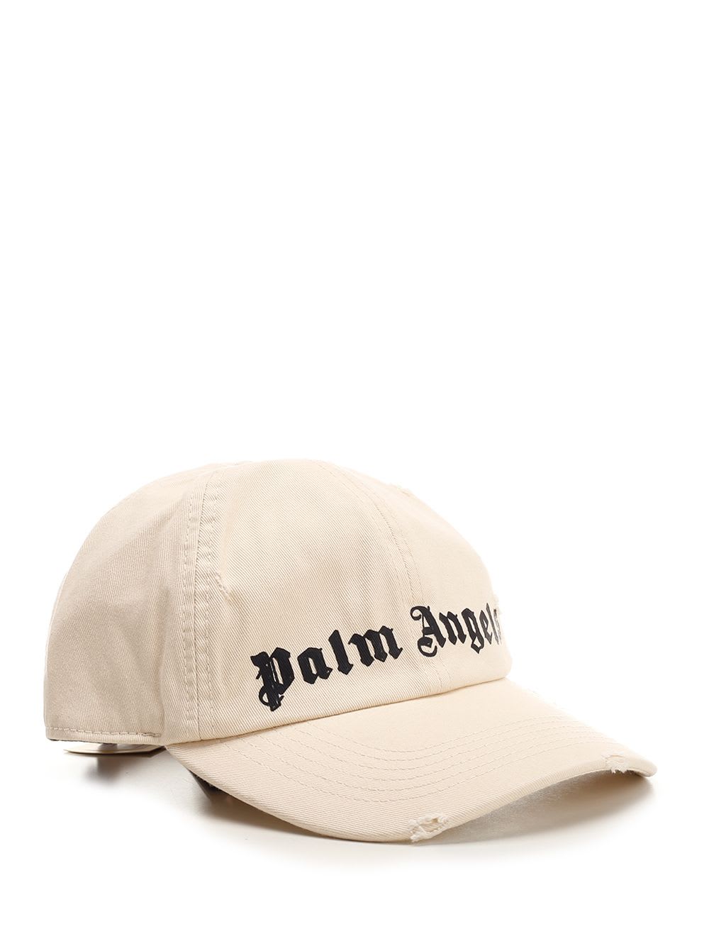 Shop Palm Angels Monogram Logo Hat In White