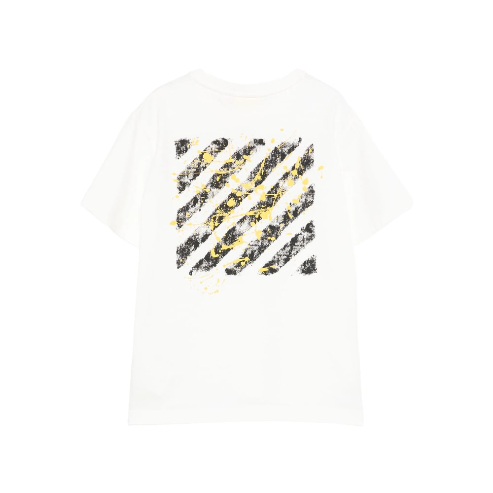 Off-white Paint-splatter Short-sleeve T-shirt In White