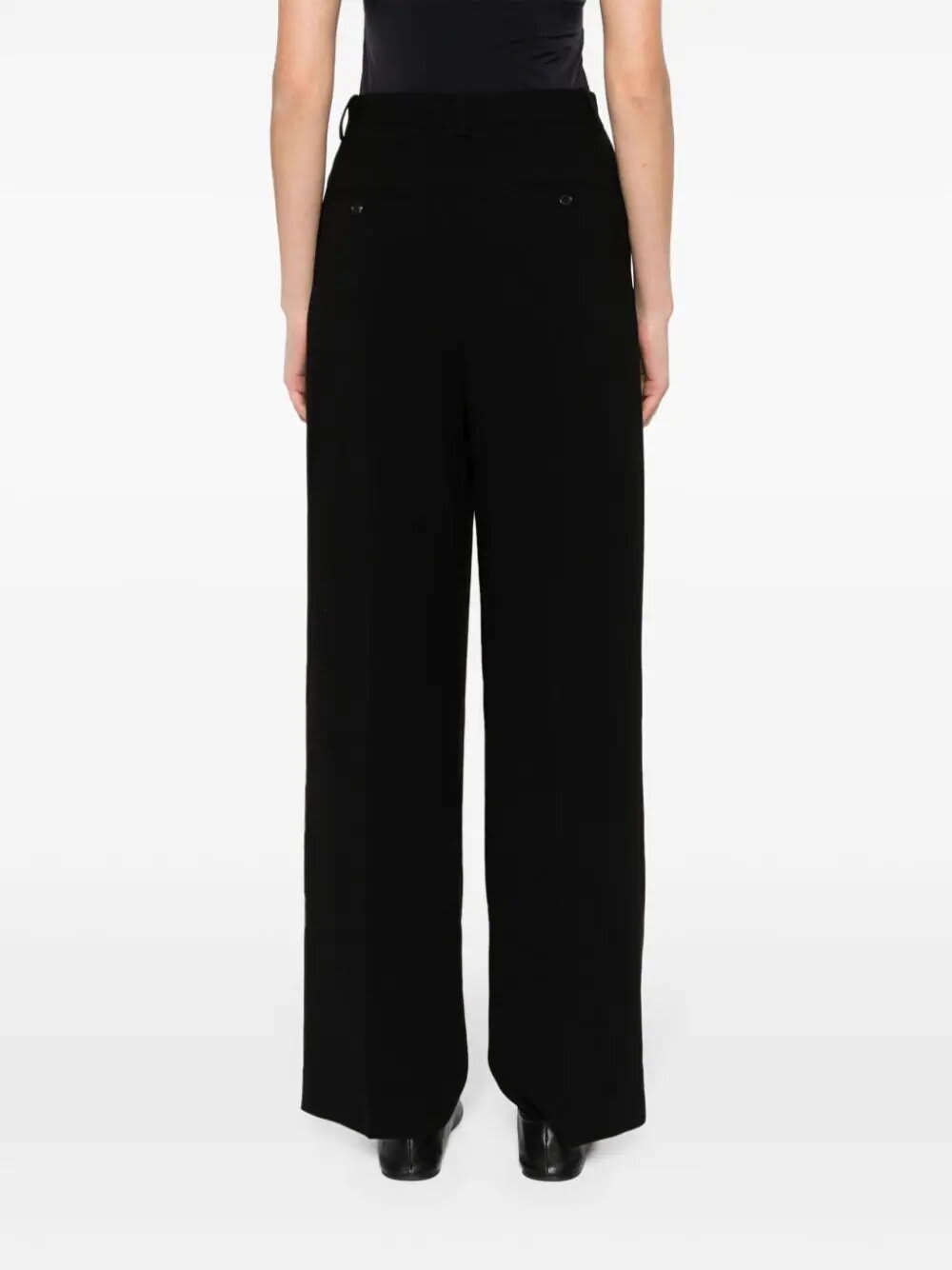Shop Theory Double Pleats Pant In Black