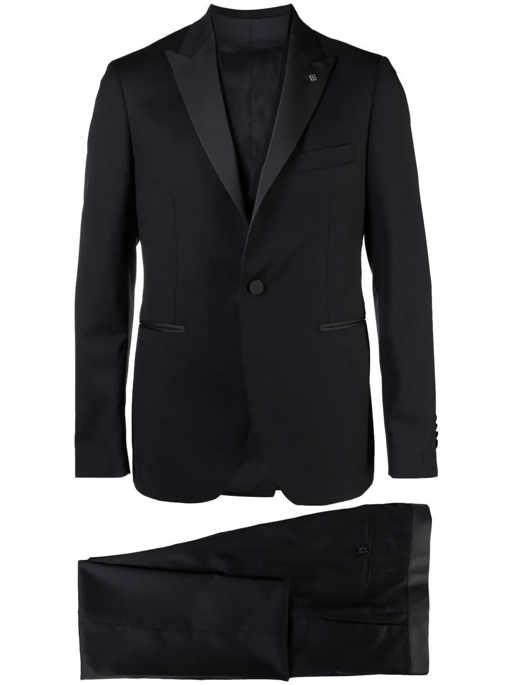 Tagliatore Single Breasted Suit With Gilet In Blue