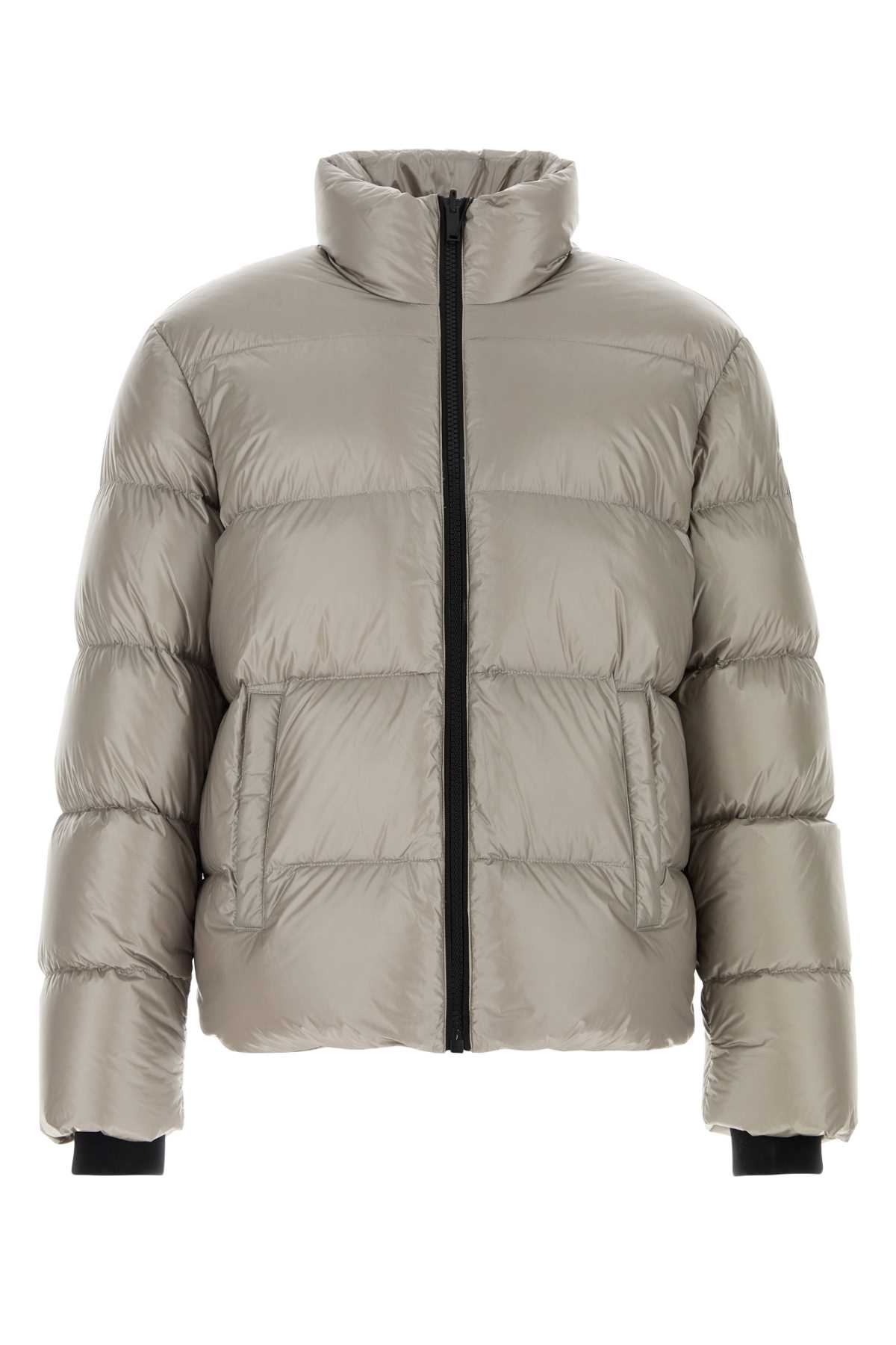 Shop Moose Knuckles Grey Nylon Kings Down Jacket In Dusk