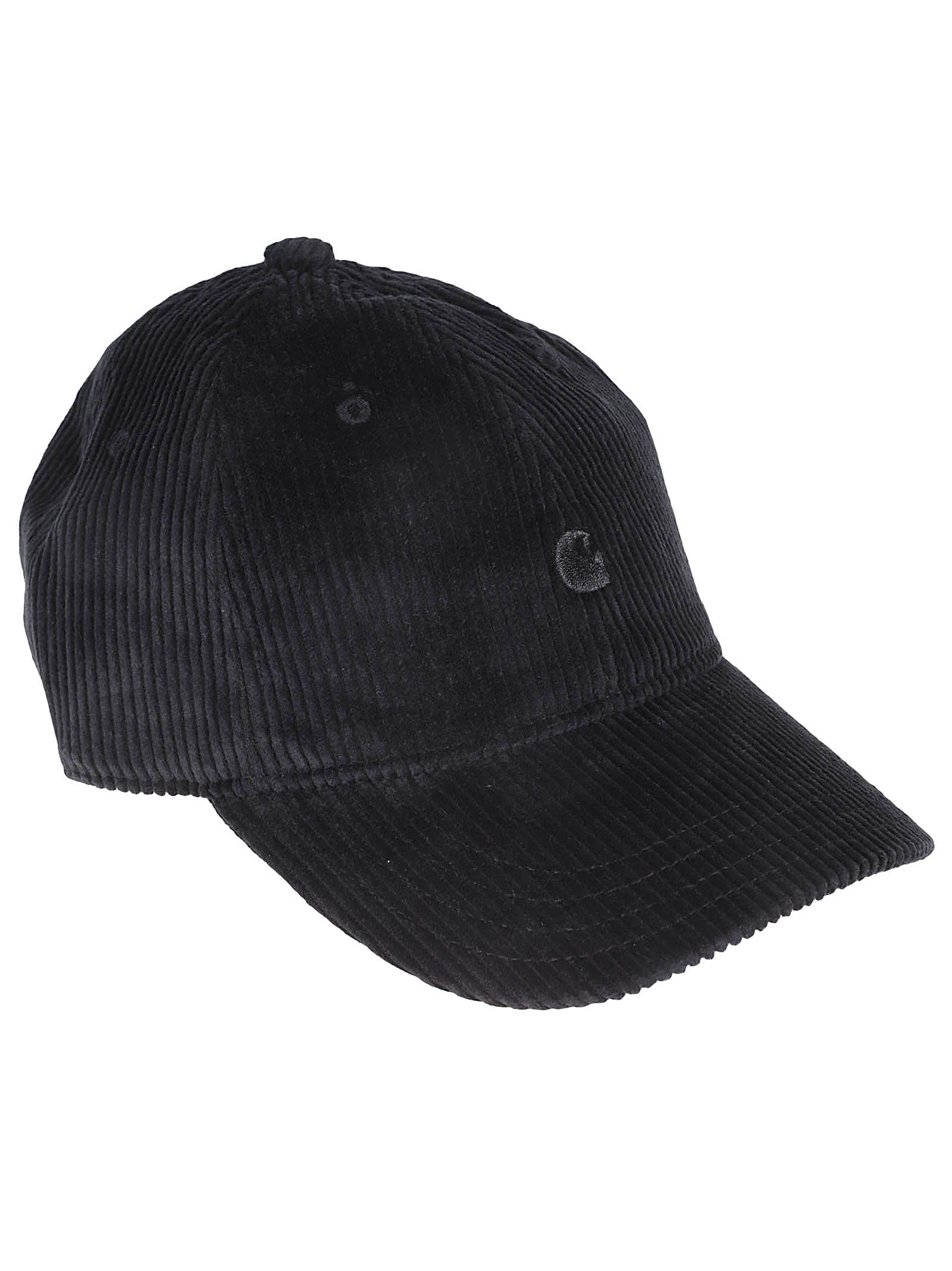 Carhartt Logo Ribbed Baseball Cap In Black