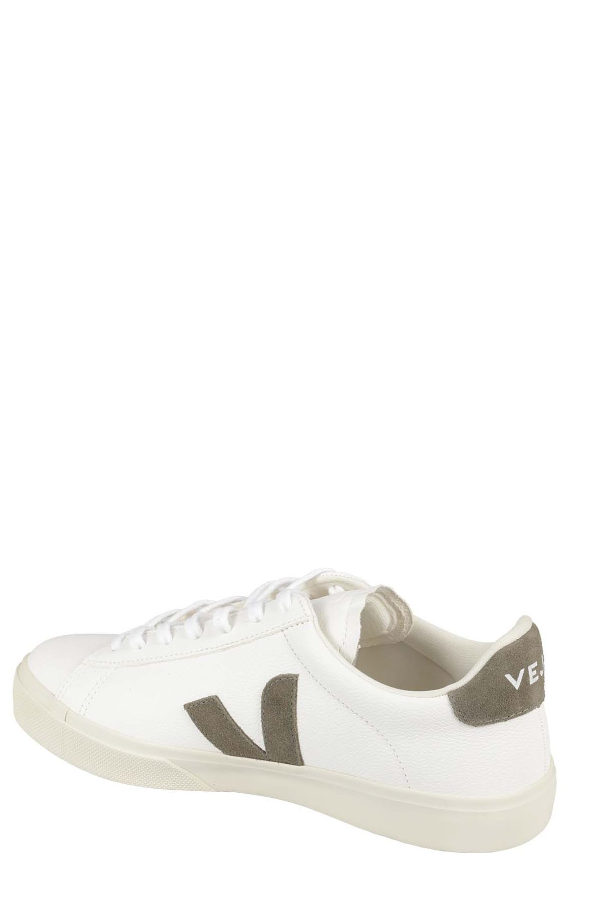 Shop Veja Campo Chromefree In Extra White Kaki