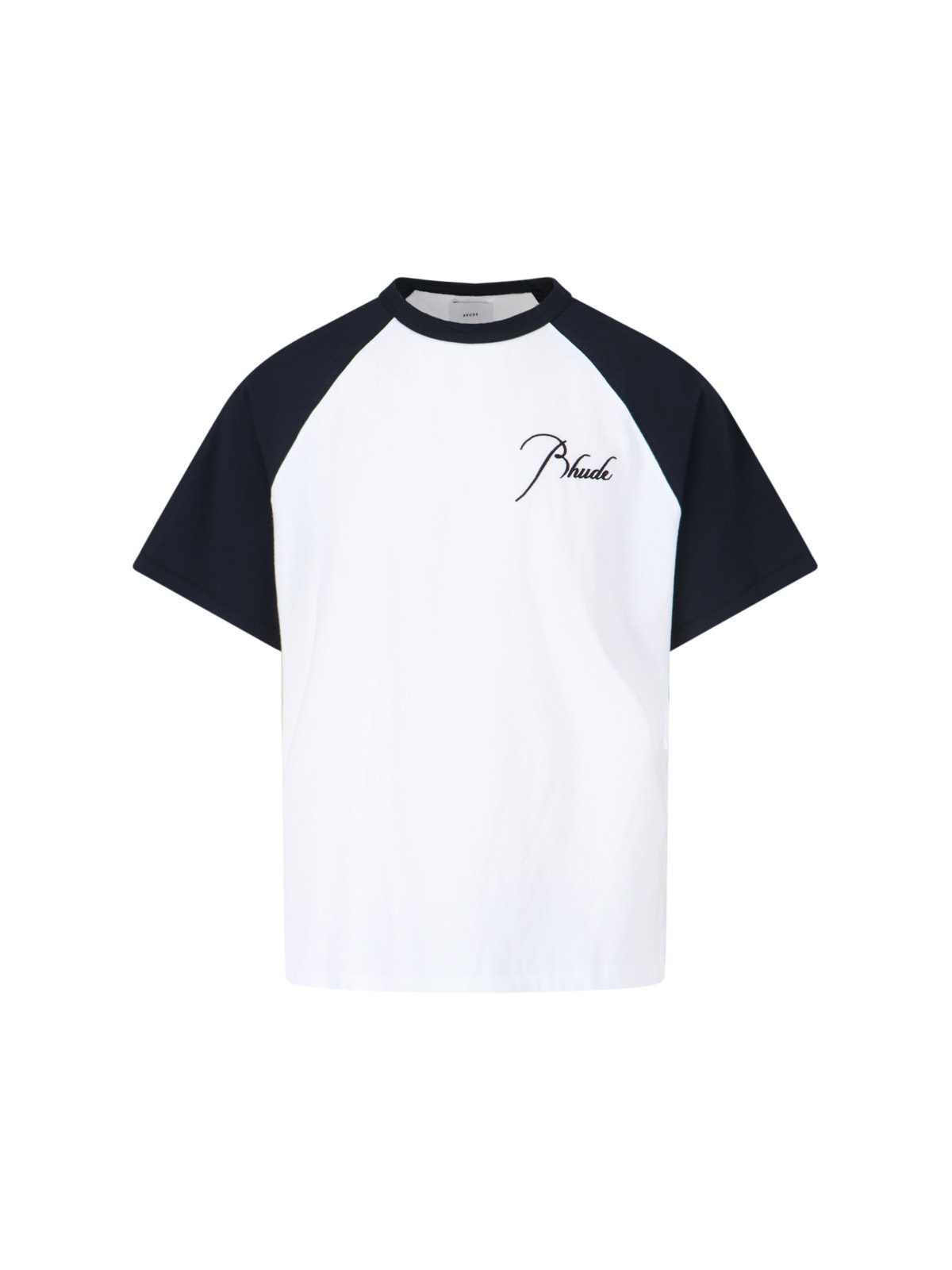 Shop Rhude Embroidered T-shirt In White