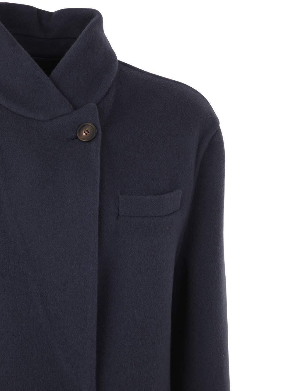 Shop Brunello Cucinelli Double Breasted Overcoat In Night Sky