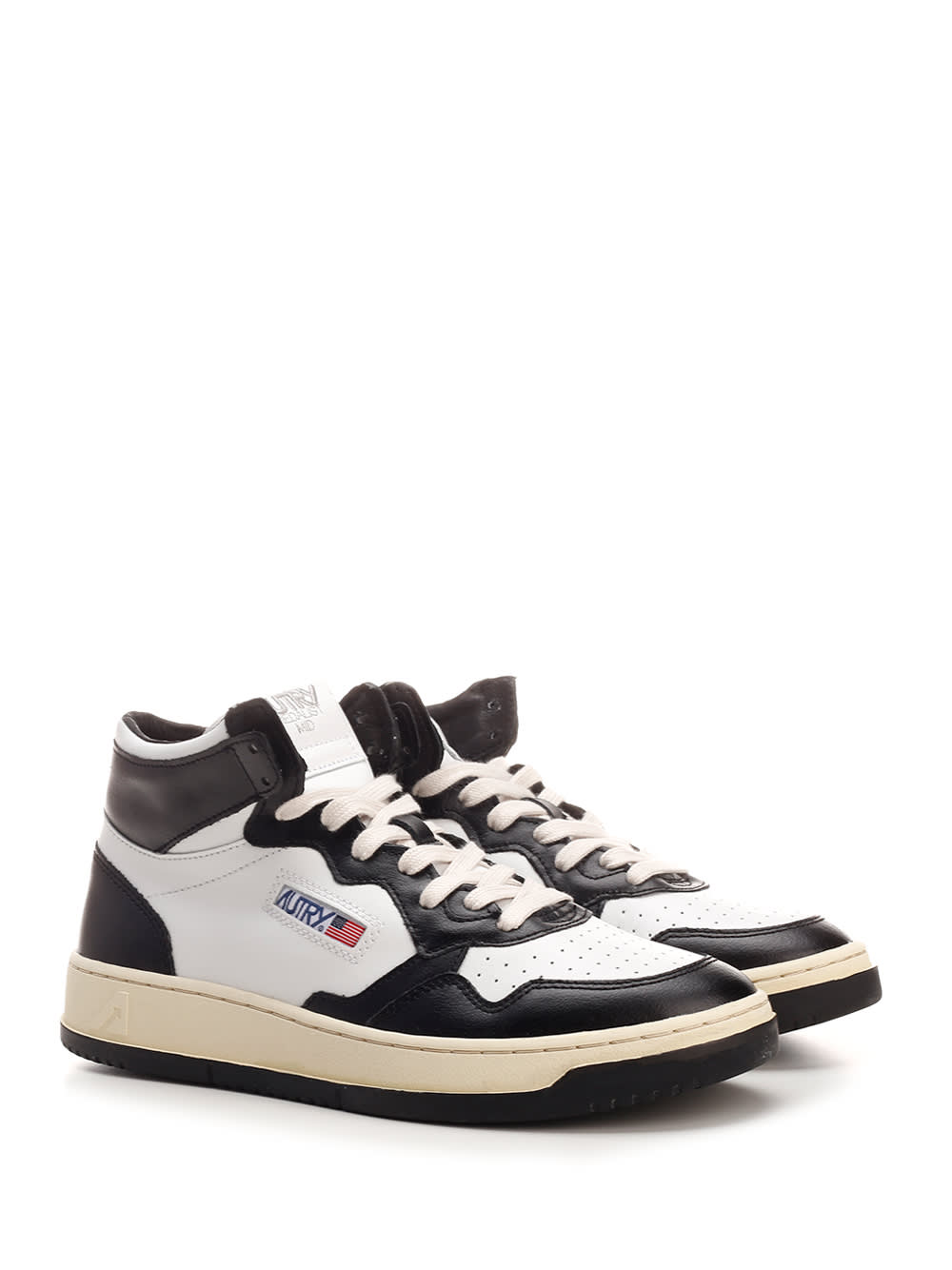 Shop Autry Black/white Medalist High-top Sneakers