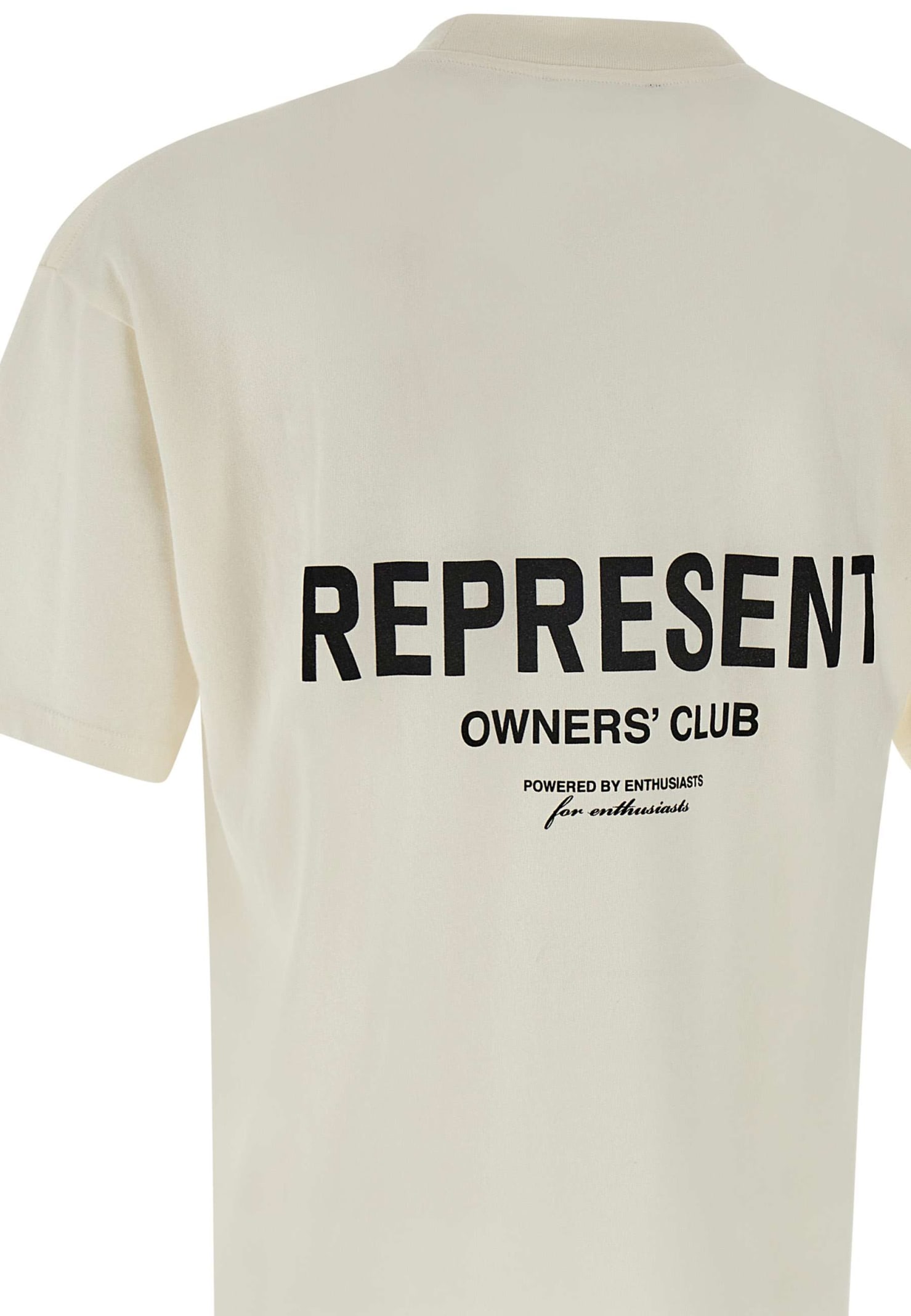 Shop Represent Owners Club Cotton T-shirt In White
