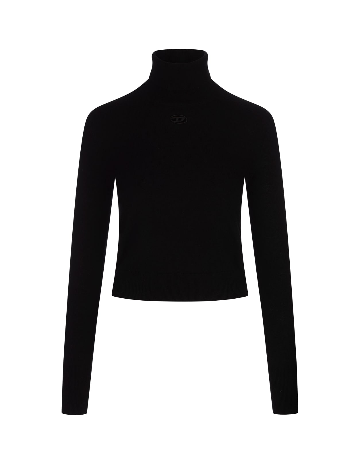 Diesel Black M-areesax-tn Turtleneck Sweater