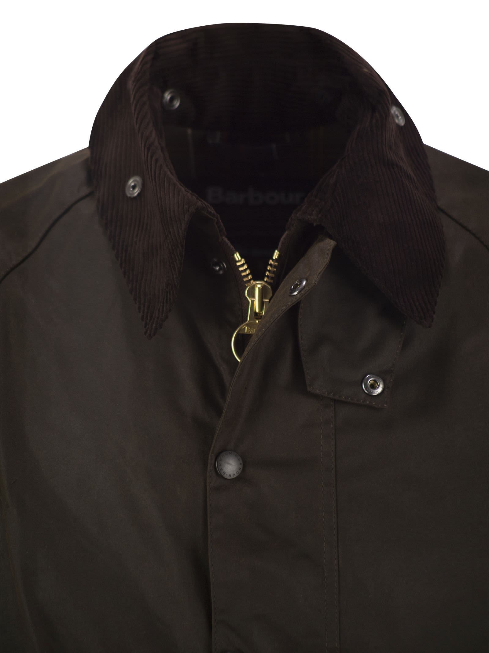 Shop Barbour Classic Beaufort - Waxed Cotton Jacket In Olive