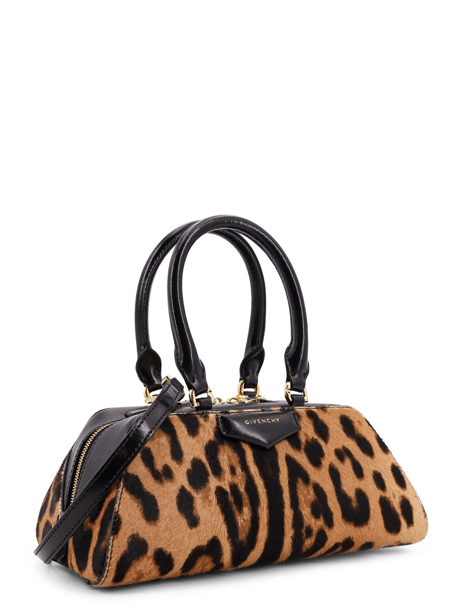 Givenchy Antigona East West Mini Pony Skin Shoulder Bag With Animal Print In Multi