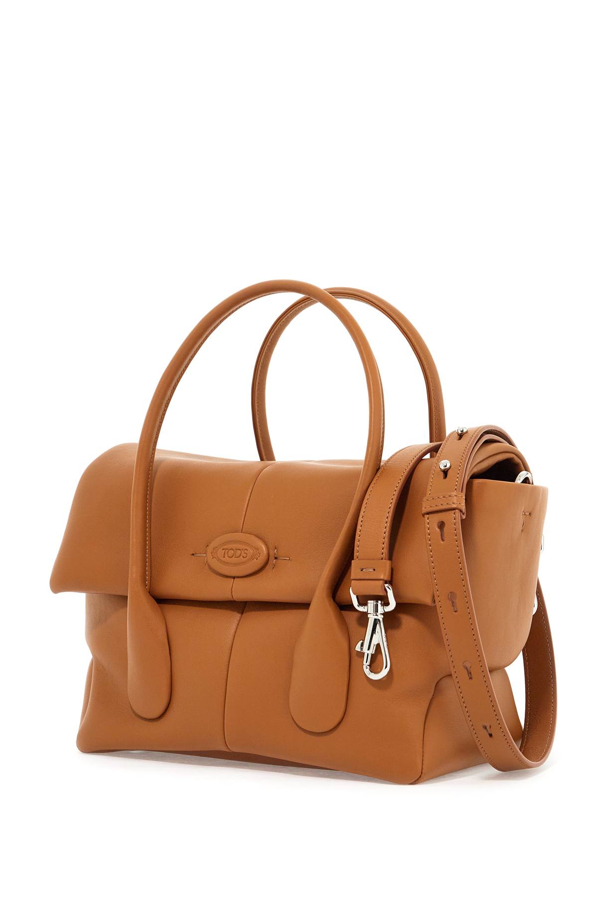 Shop Tod's Reverse Di Bag Handbag In Cuoio (brown)