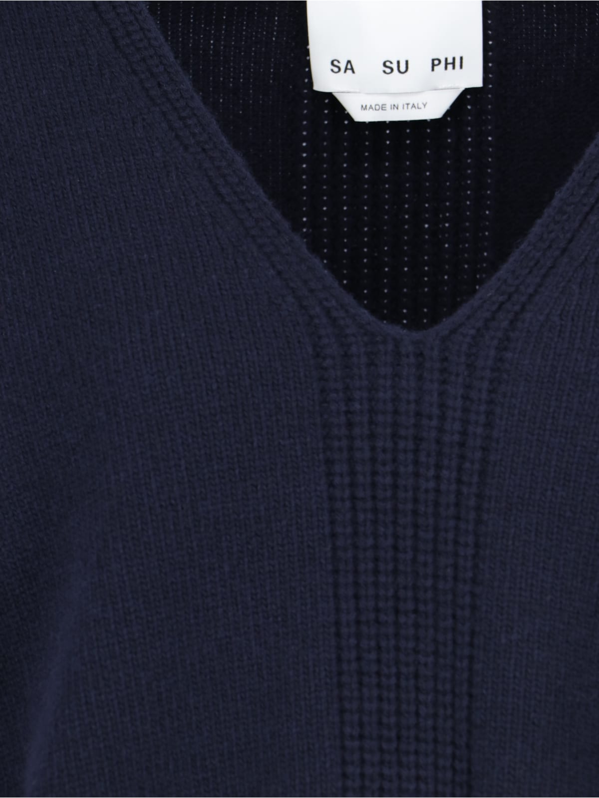 Shop Sa Su Phi V-neck Sweater In Blue