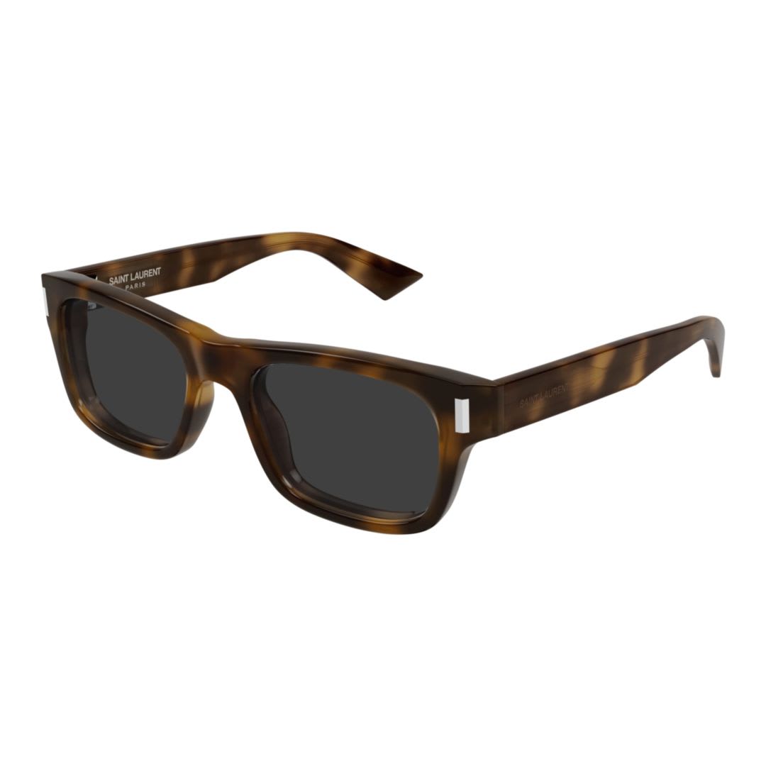 Saint Laurent 53mm Rectangular Sunglasses In Brown