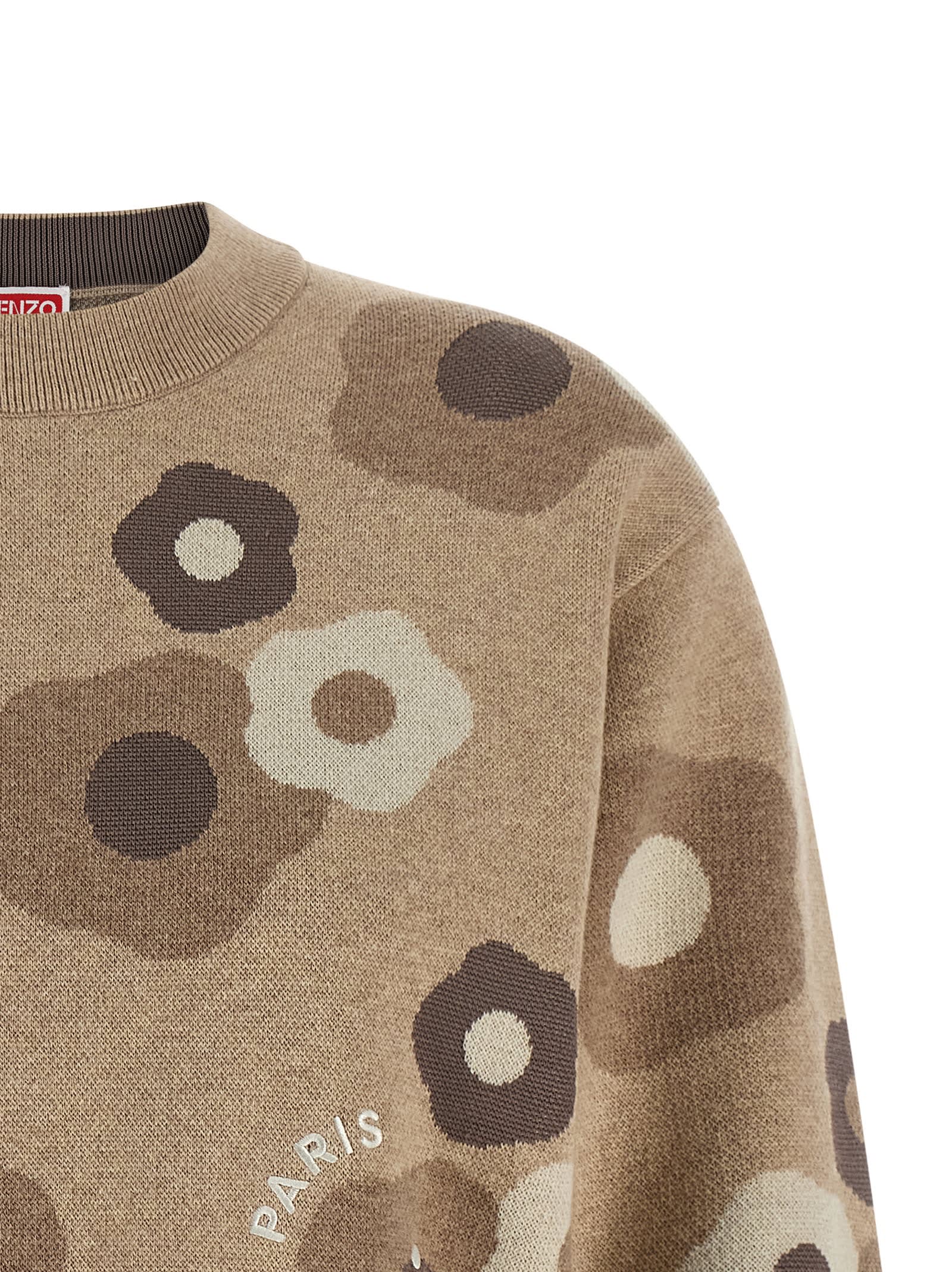 Kenzo Hana Dots Sweater In Brown