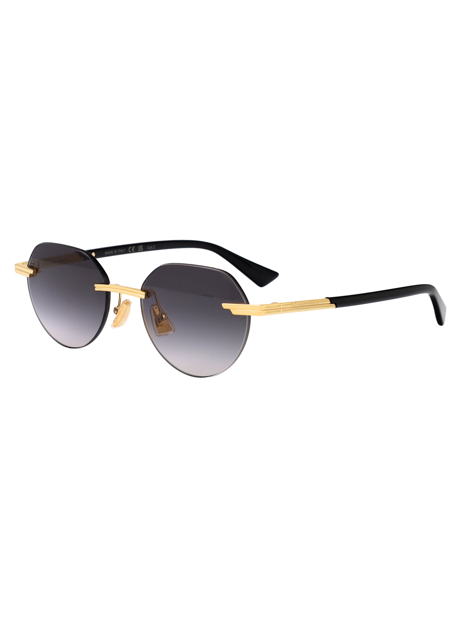 Bottega Veneta Glaze Rimless Sunglasses In Multi