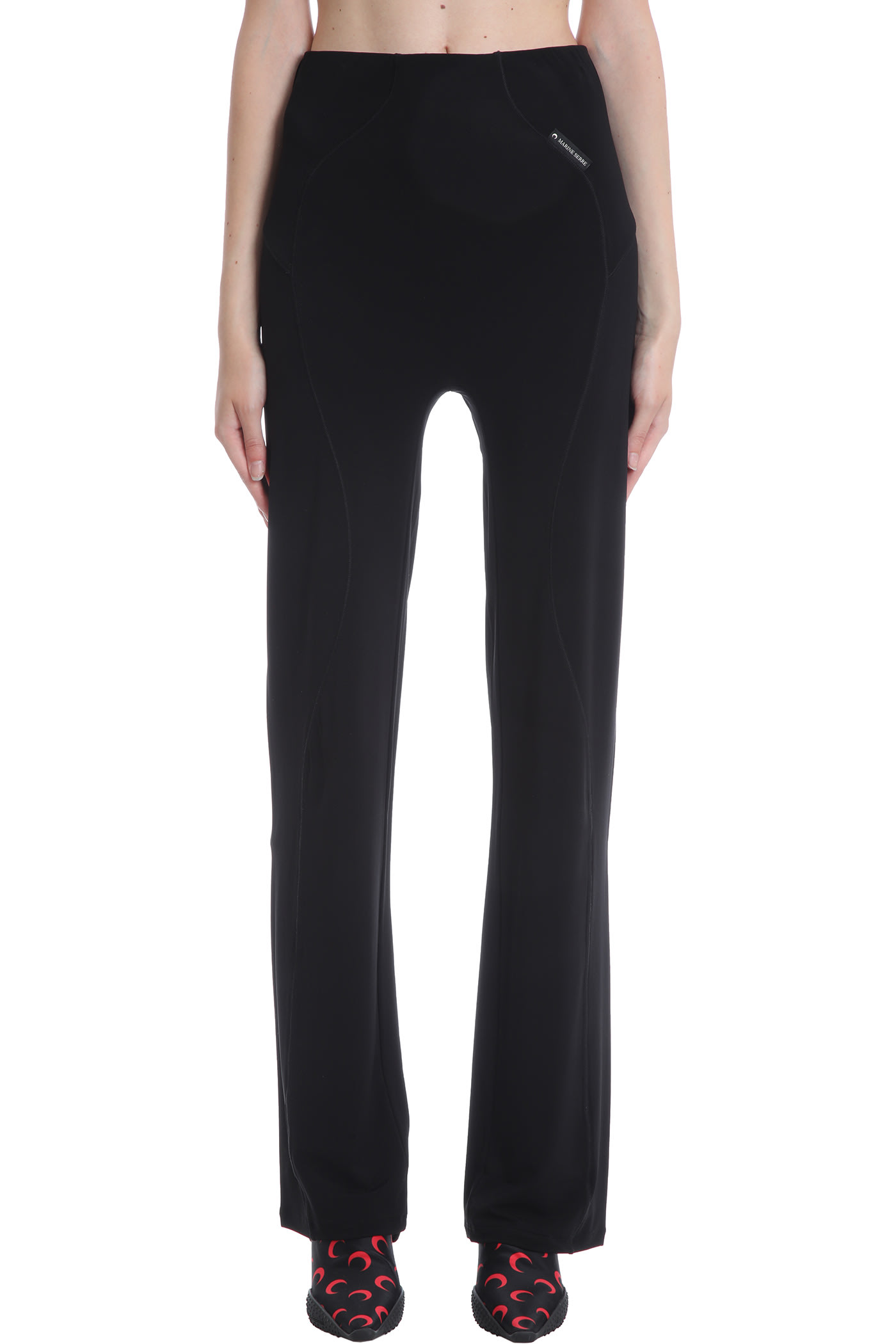 Marine Serre Tribal Fitted Pants In Black Viscose
