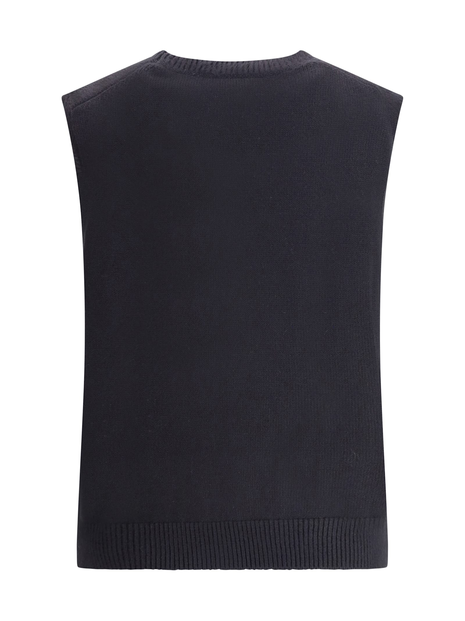 Tom Ford Crewneck Tank Top In Silk In Black