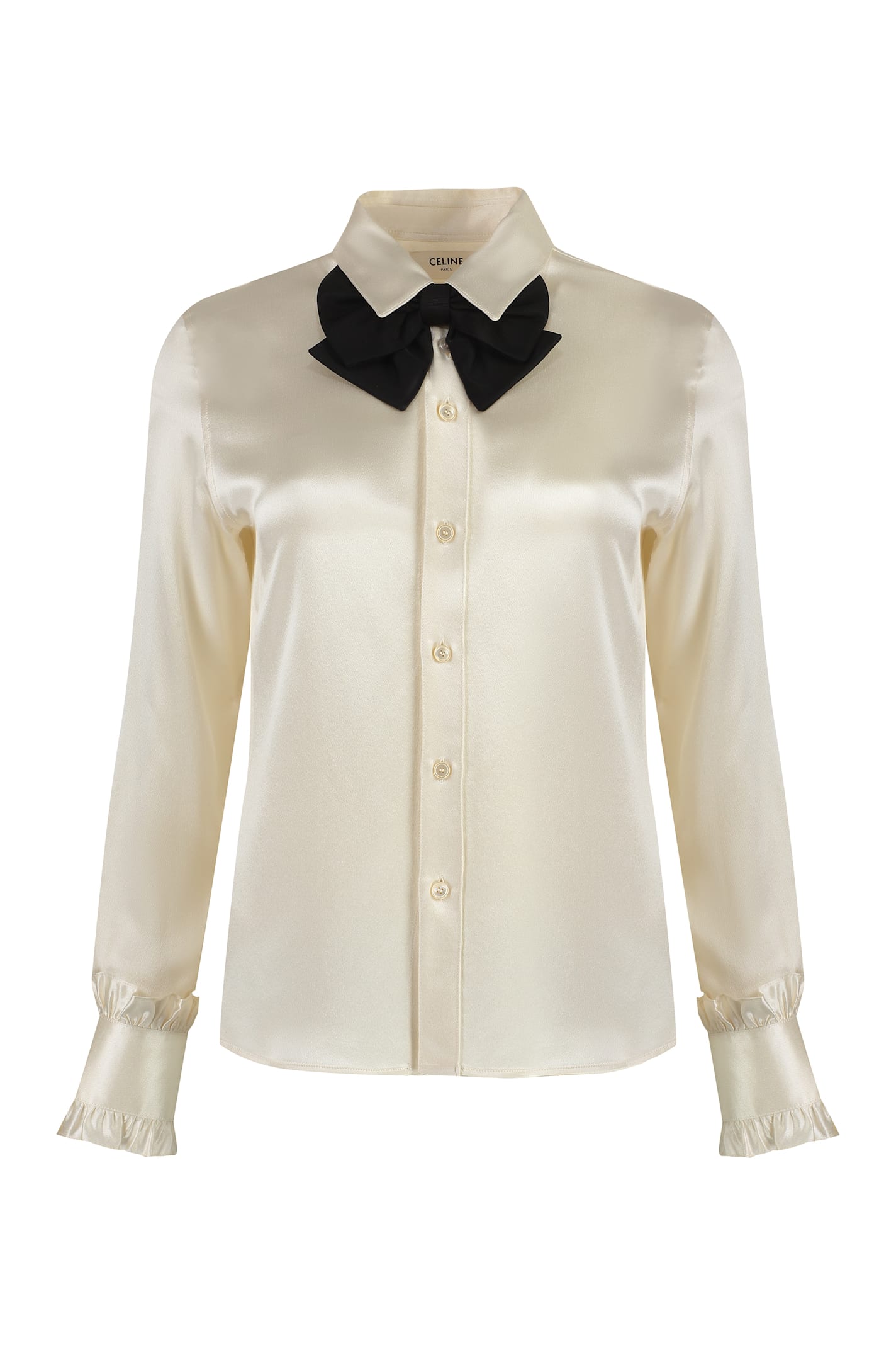 Celine Romy Silk Shirt In White