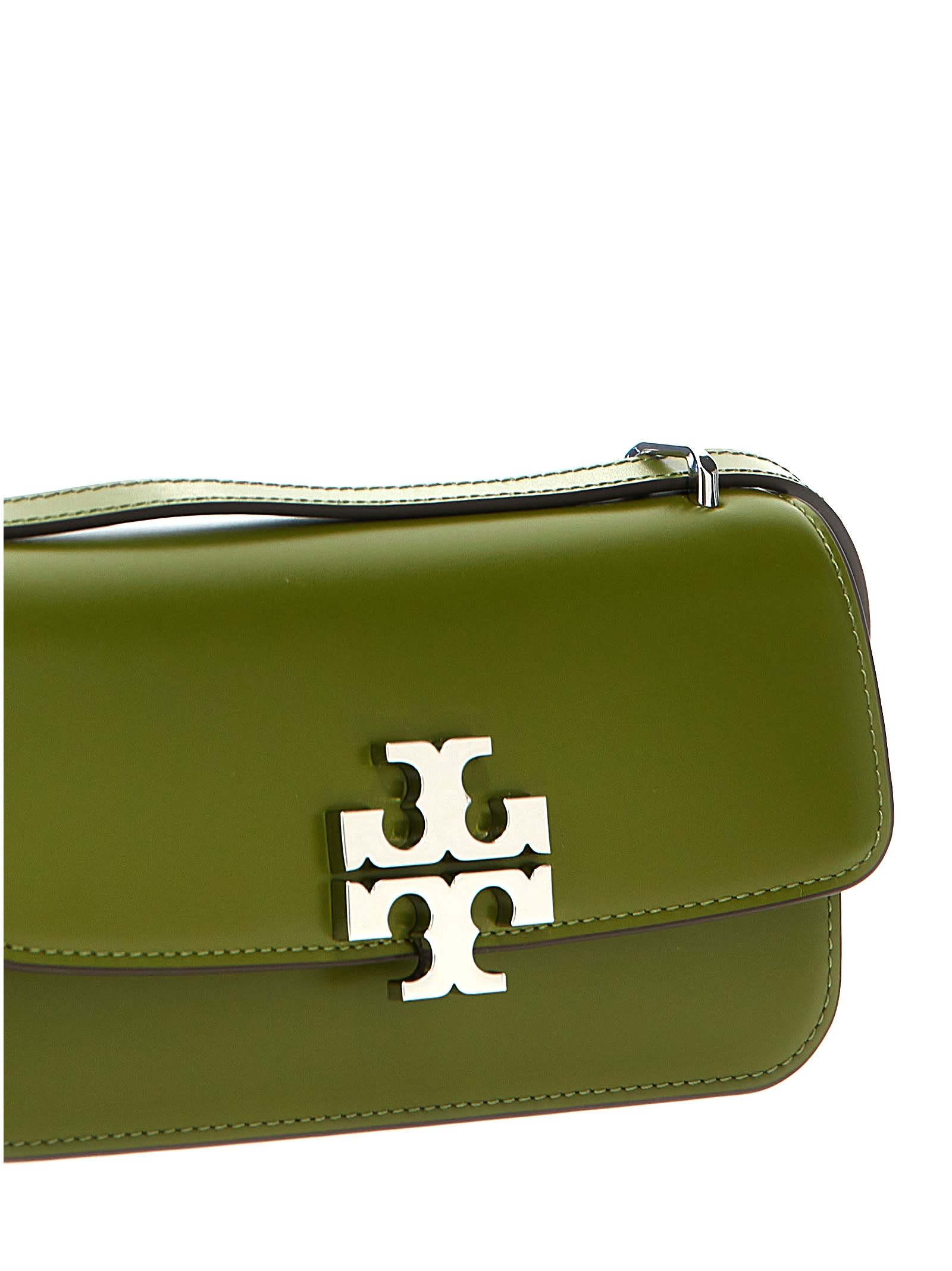 Shop Tory Burch Eleanor E/w Small Convertible Shoulder Bag In Green