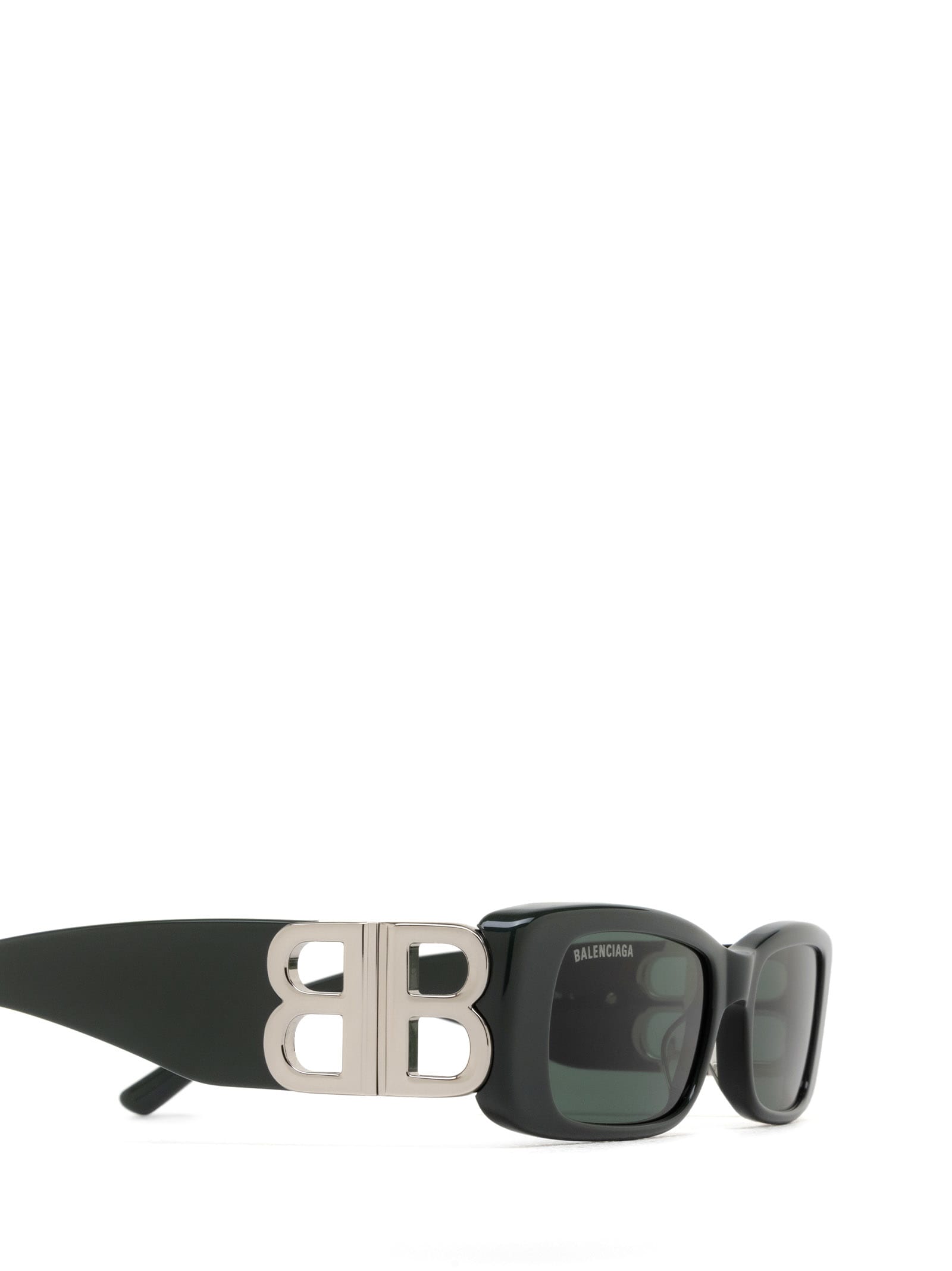 Shop Balenciaga Bb0096s Green Sunglasses