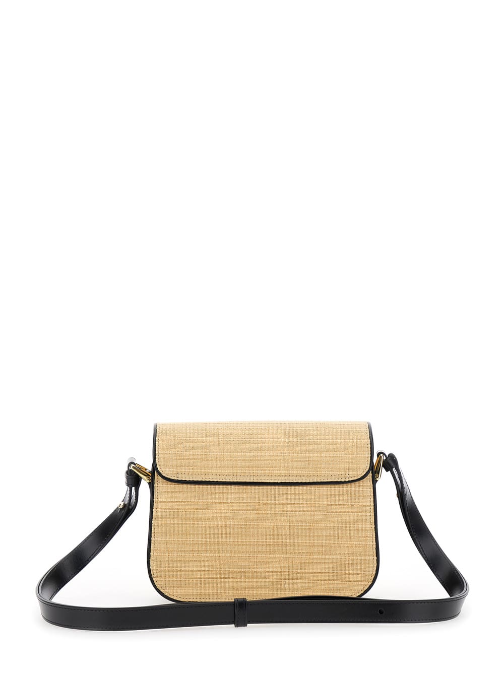 Apc Grace Small Beige Shoulder Bag With Clasp Closure And Adjustable Leather Strap In Leather Woman