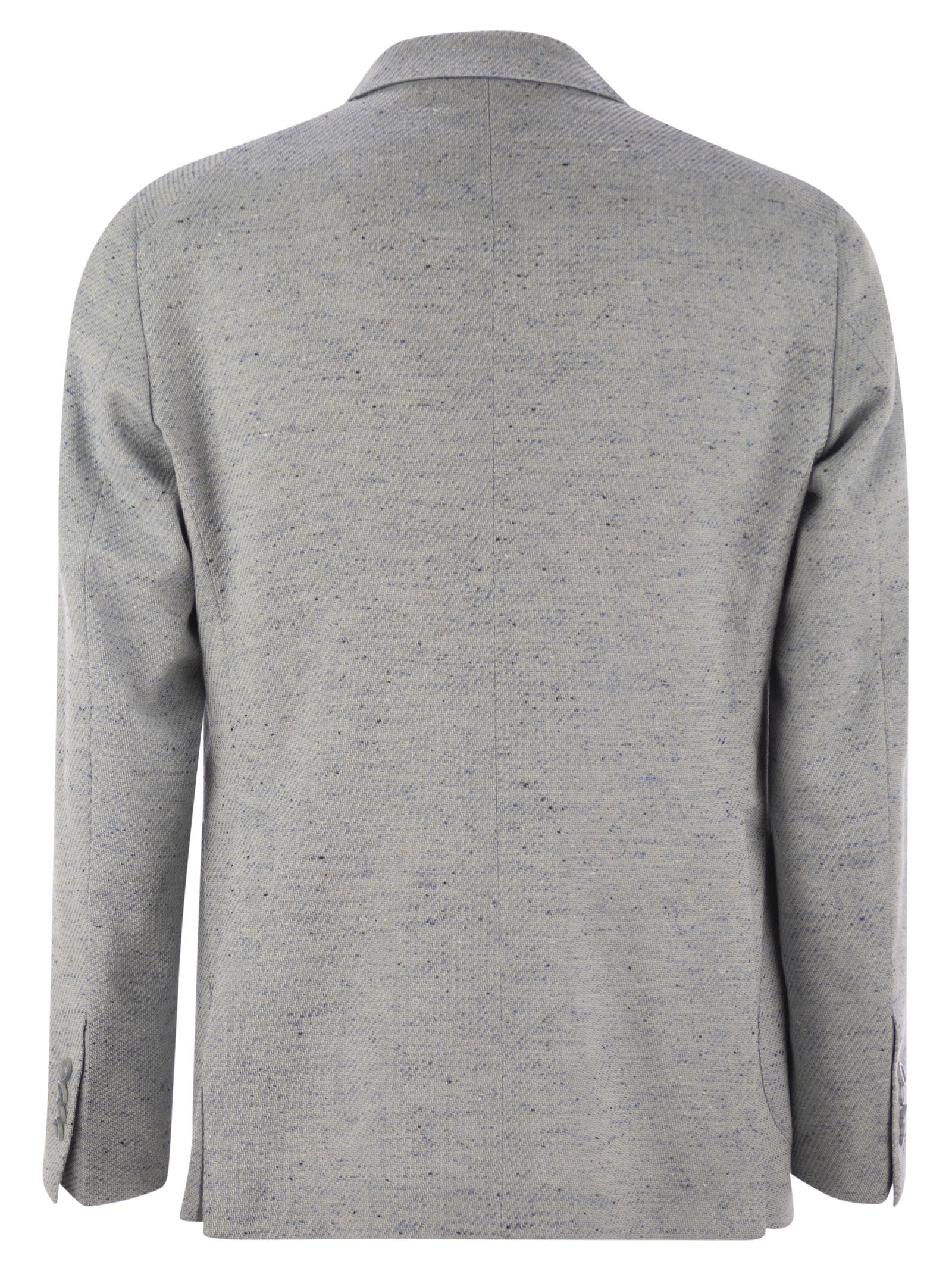 Tagliatore Men's Cotton, Silk And Stretch Wool Jacket In Light Blue
