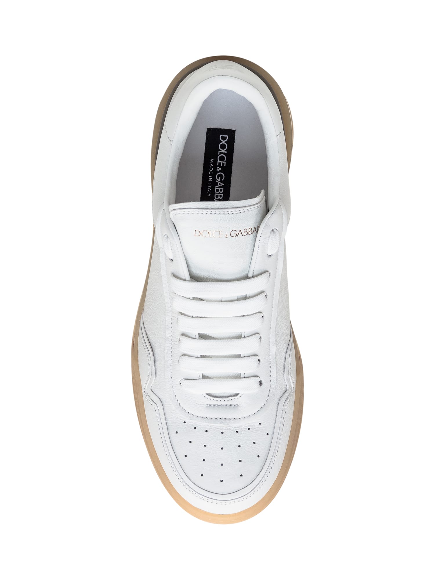 Shop Dolce & Gabbana New Roma Sneaker In Bianco Naturale