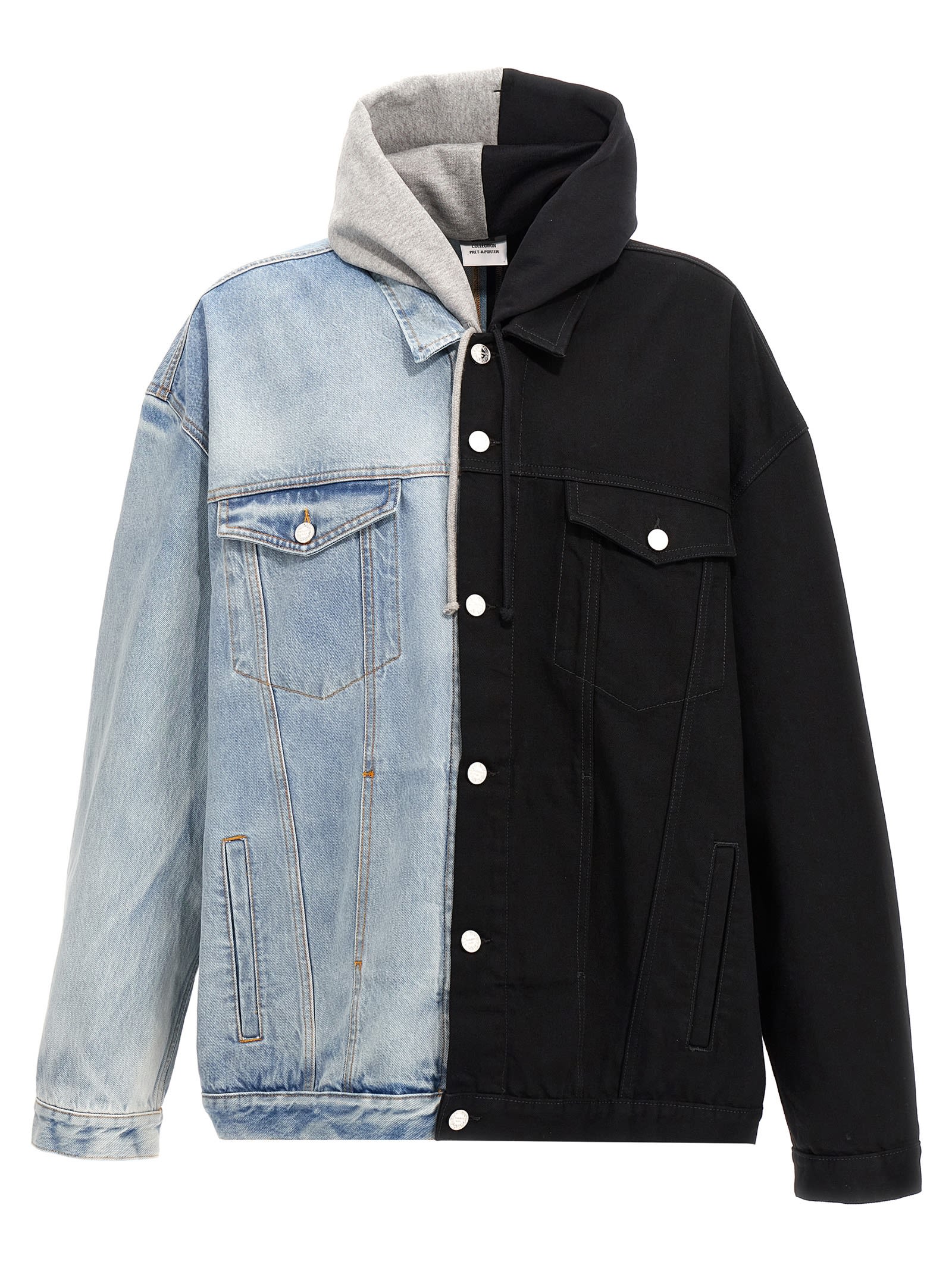 Shop Vetements Split Deconstructed Jacket In Multicolor