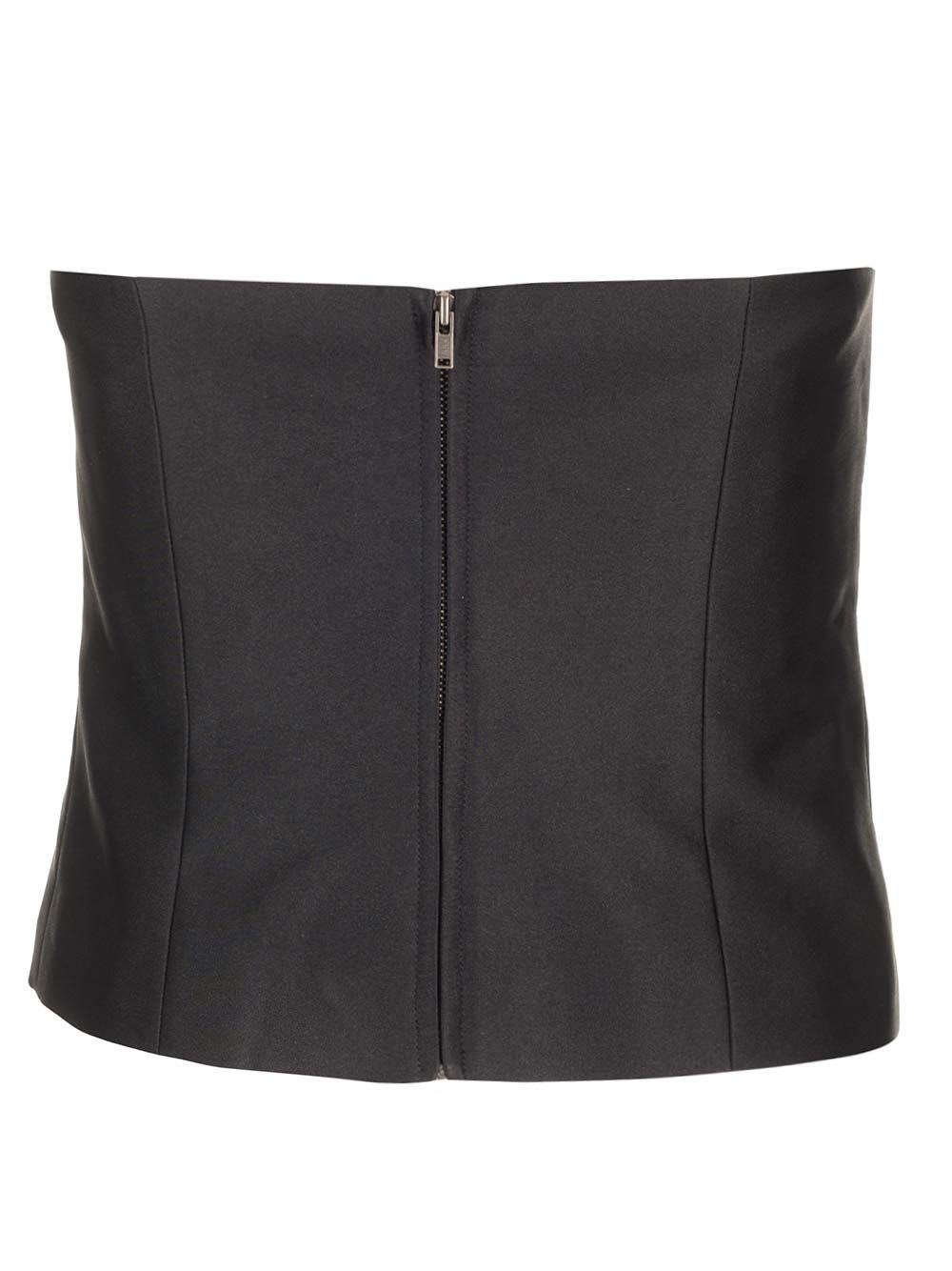 Shop Roland Mouret Taffeta Bustier Top In Black