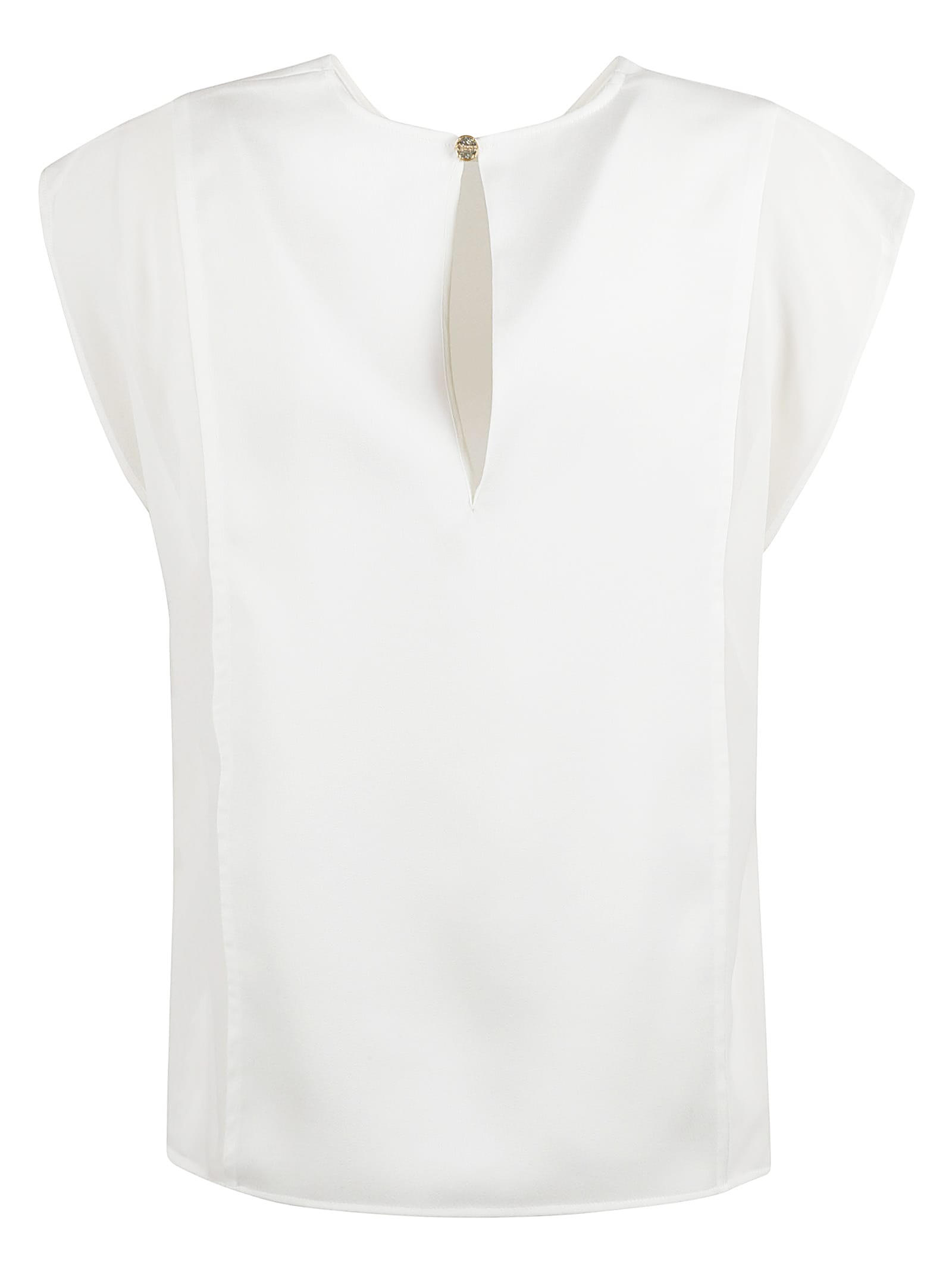 Shop Genny Cropped Sleeveless Top In Cream