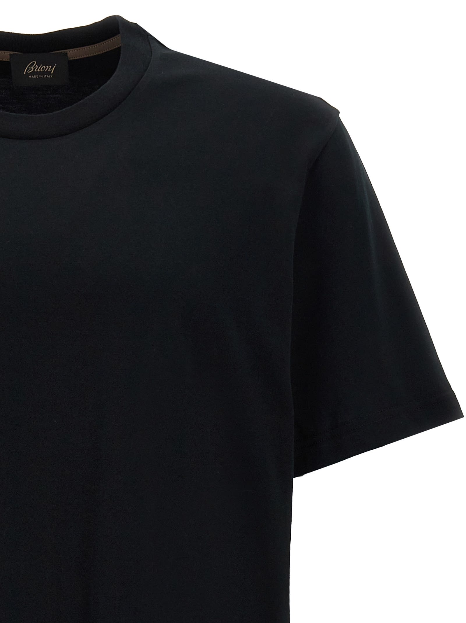 Shop Brioni Basic T-shirt In Black