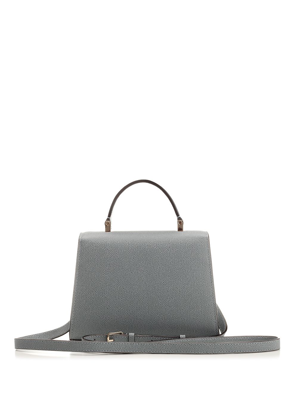 Shop Valextra Iside Micro Top Handle Bag In Grey