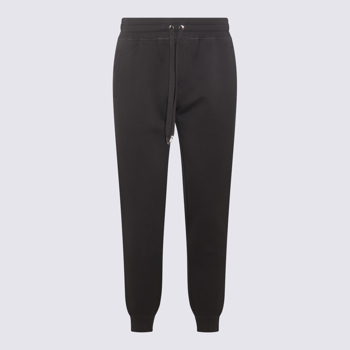 Shop Dolce & Gabbana Black And White Cotton Essentials Track Pants