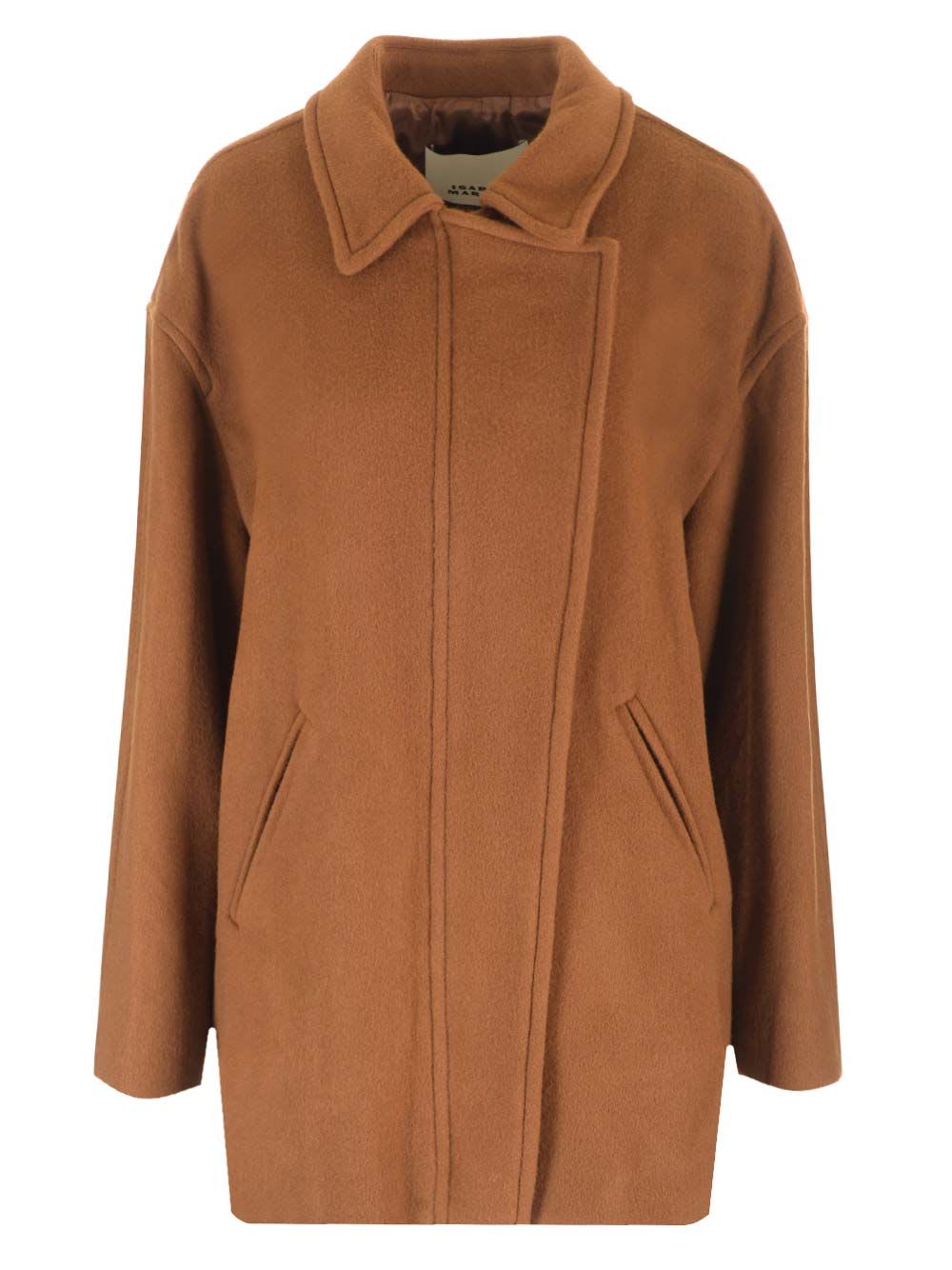 Shop Isabel Marant Evelyn Coat In Brown