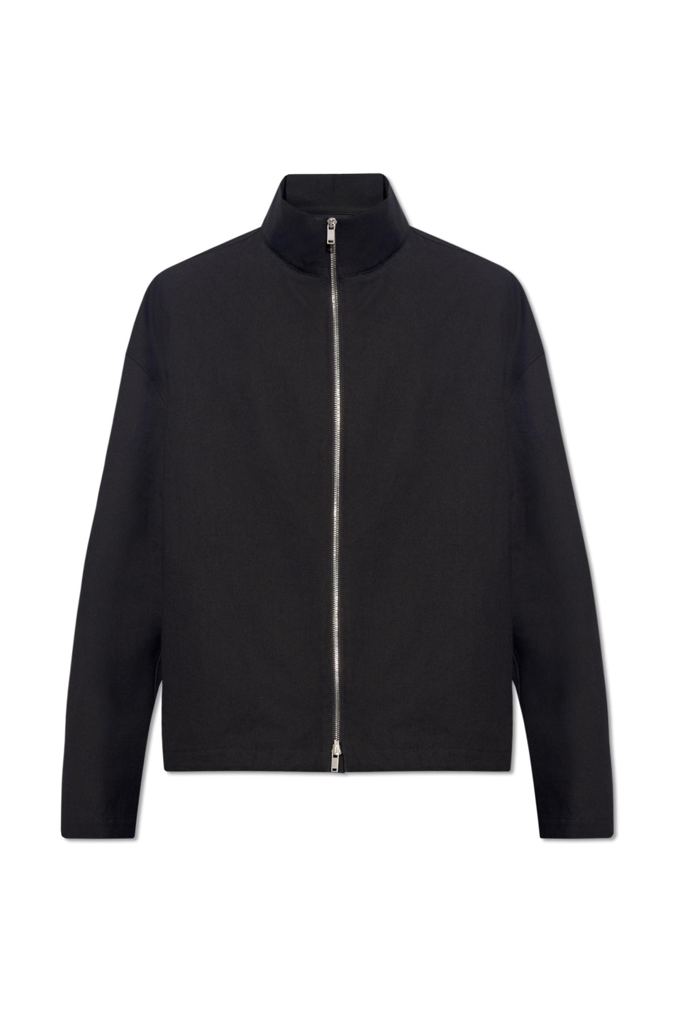 Shop Jil Sander + Jacket With Standing Collar In Black