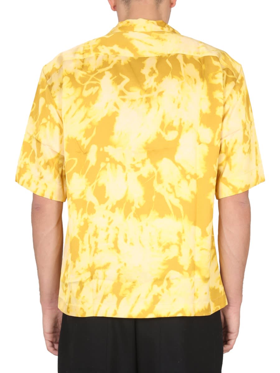 Shop Dries Van Noten Floral Print Shirt In Yellow
