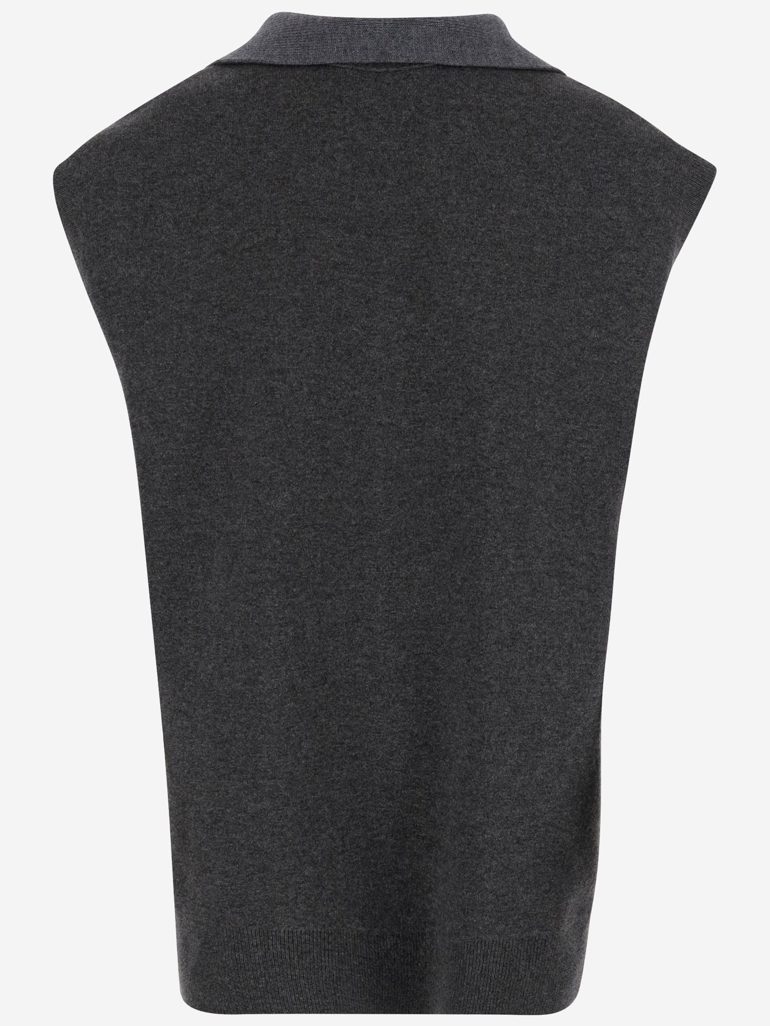 Cashmere Top With Neck Scarf