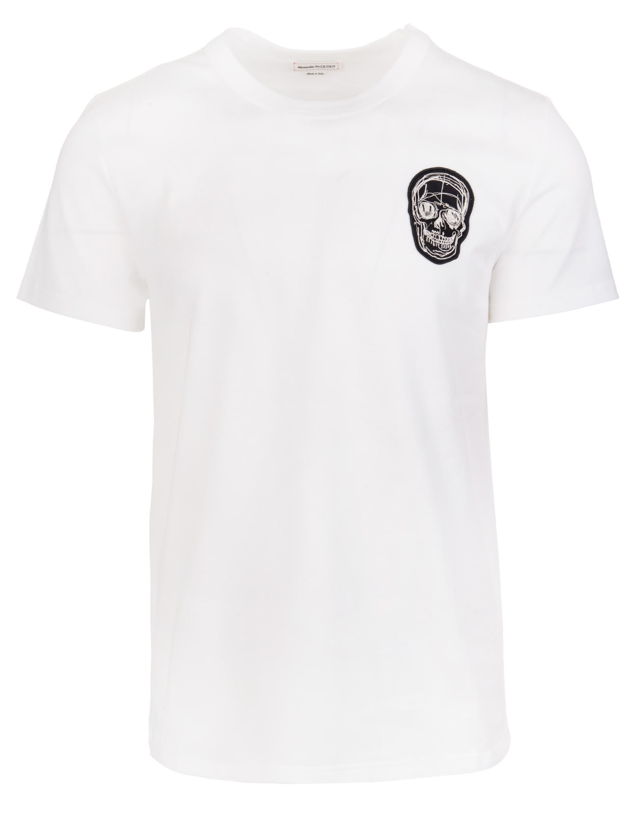 Alexander McQueen Man White Skull Patch T-shirt