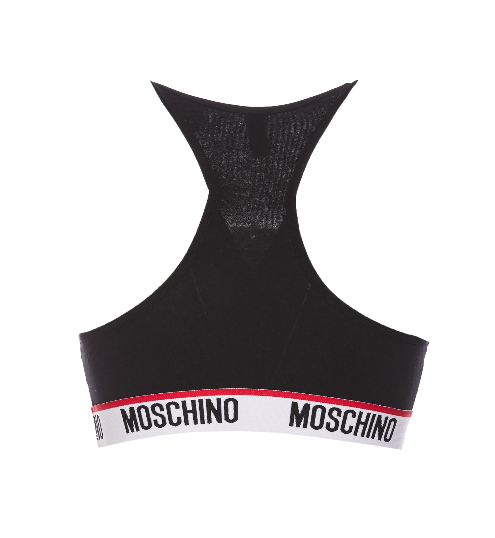 Shop Moschino Band Logo Top In Black