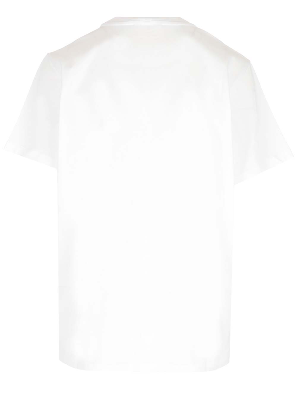 Shop Ganni Peach T-shirt In White